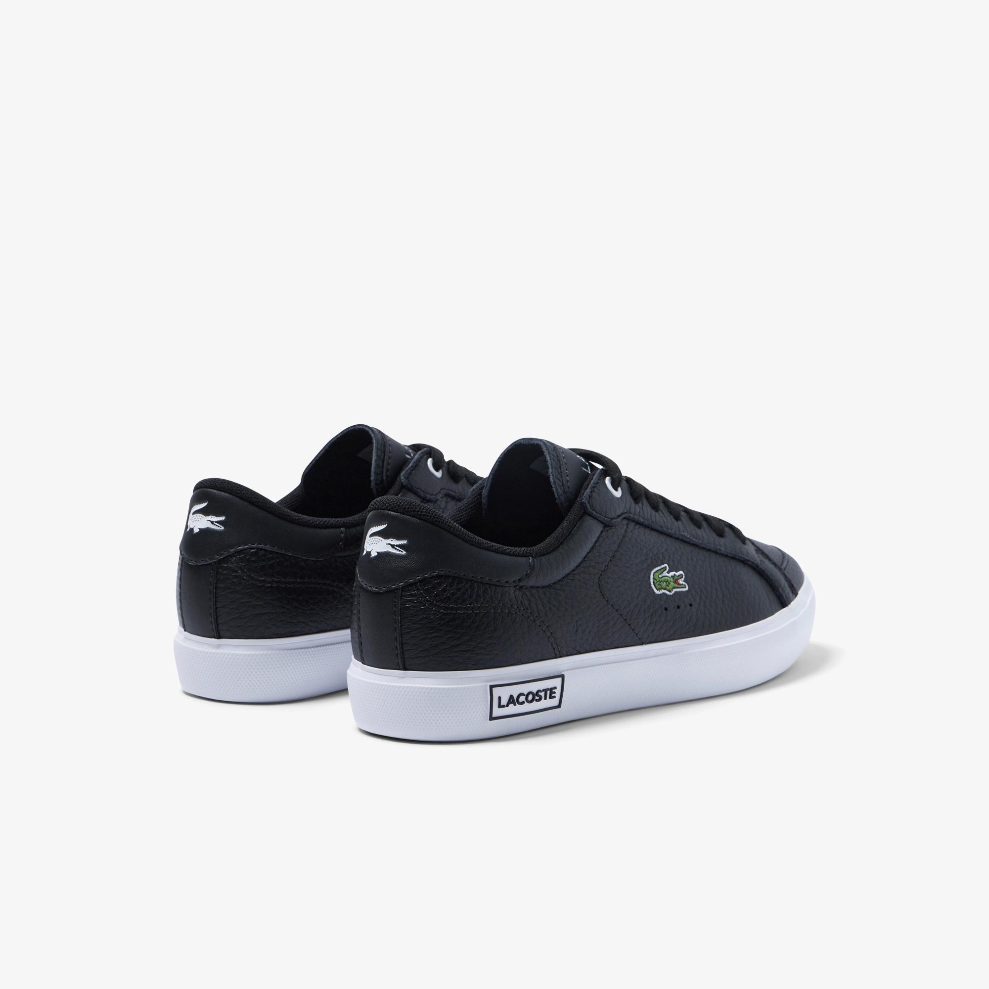 Giày Lacoste Powercourt Leather Detailed Sneakers Nữ Đen