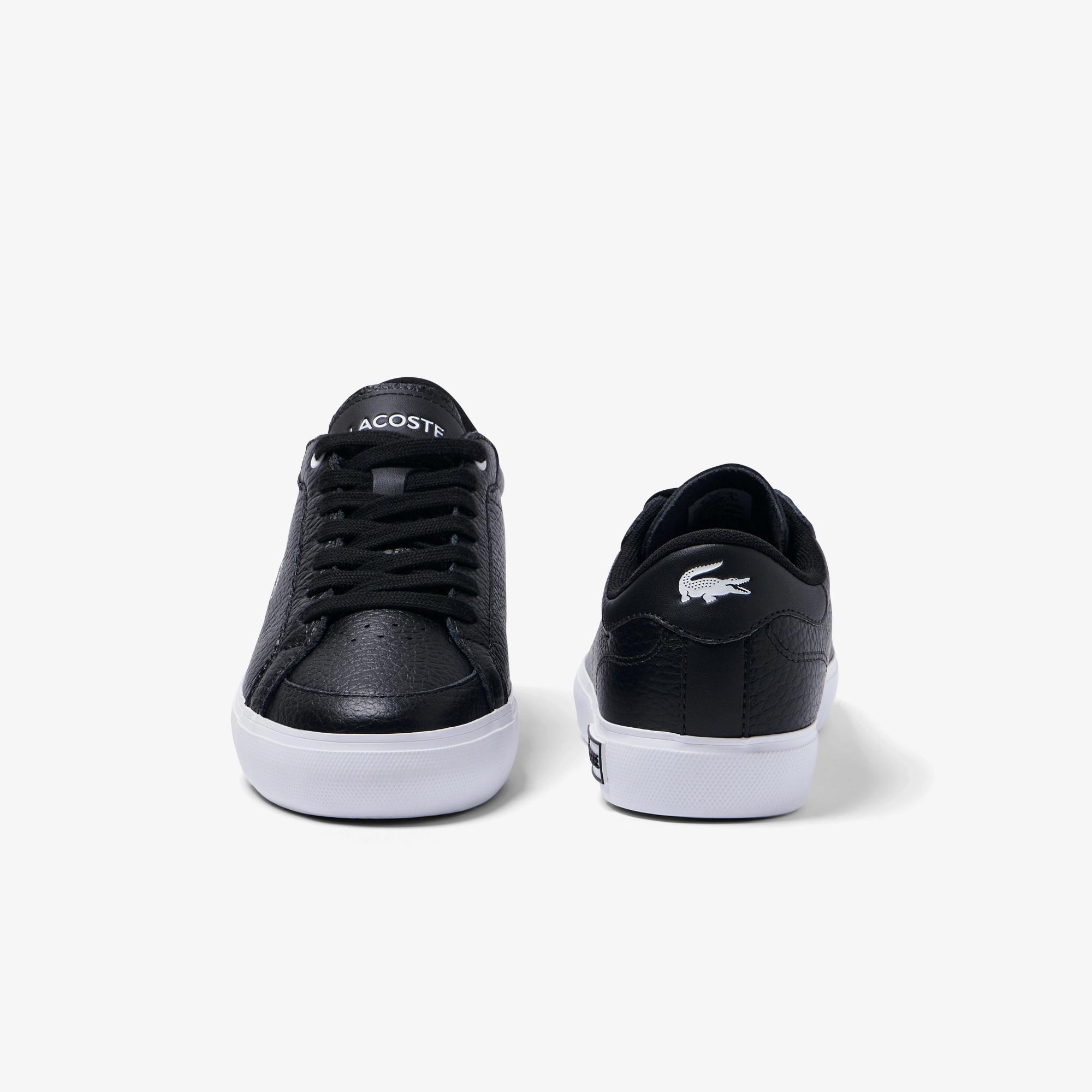 Giày Lacoste Powercourt Leather Detailed Sneakers Nữ Đen