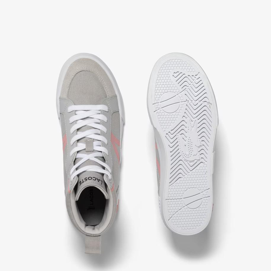 Giày Lacoste L004 Mid Sneakers Nữ Xám Hồng