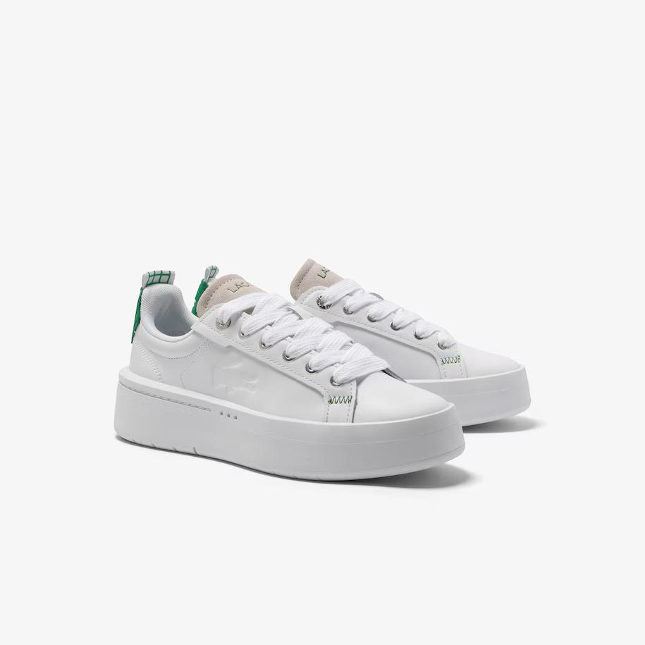 Giày Lacoste Carnaby Platform Leather Sneakers Nữ Trắng