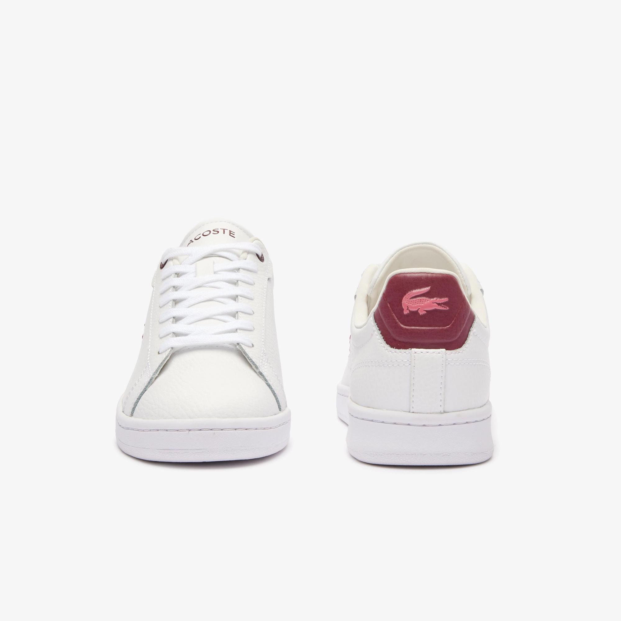 Giày Lacoste Carnaby Pro Leather Sneakers Nữ Trắng Đỏ