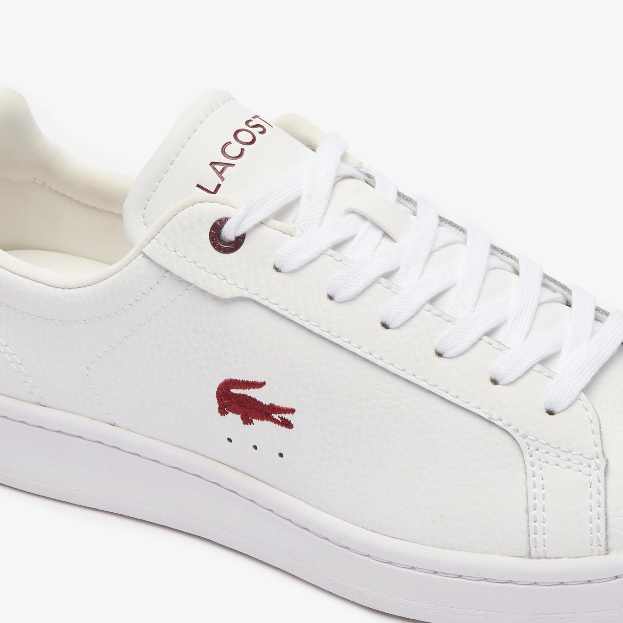 Giày Lacoste Carnaby Pro Leather Sneakers Nữ Trắng Đỏ