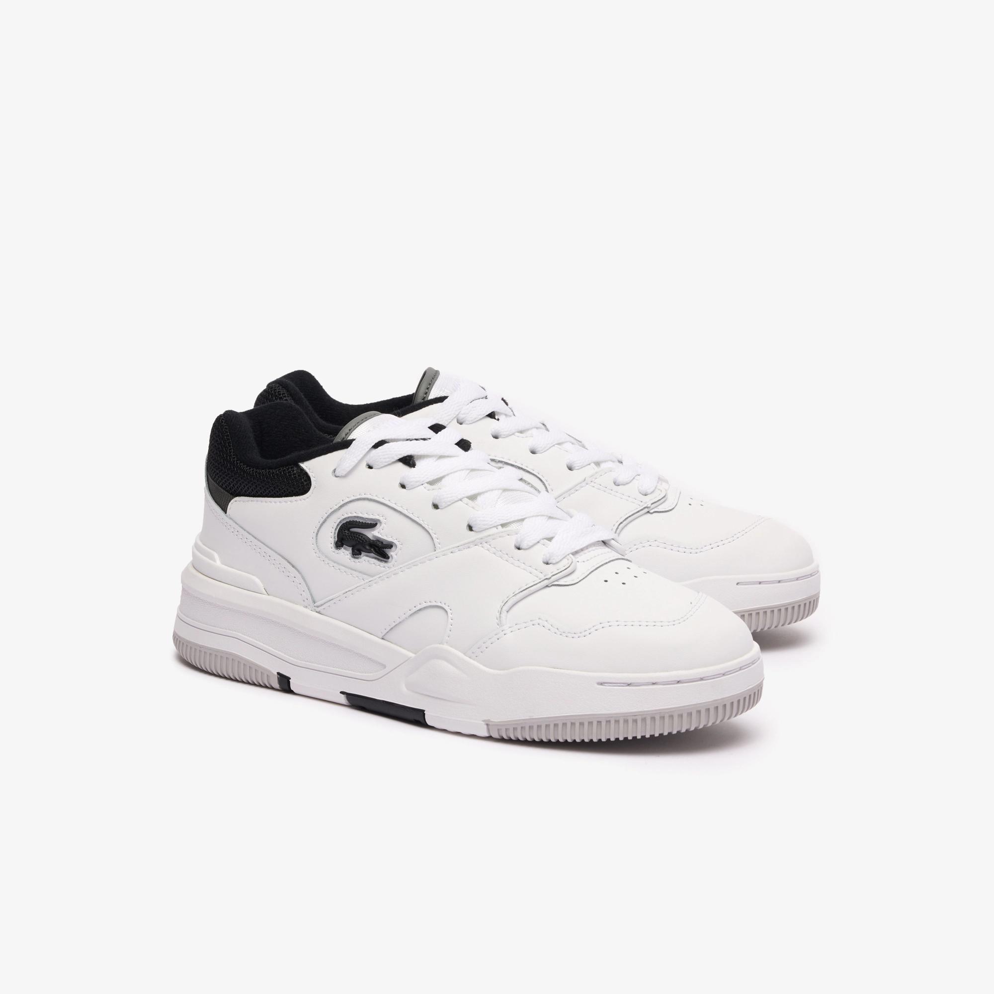 Giày Lacoste Lineshot Contrasted Collar Leather Sneakers Nữ Trắng 