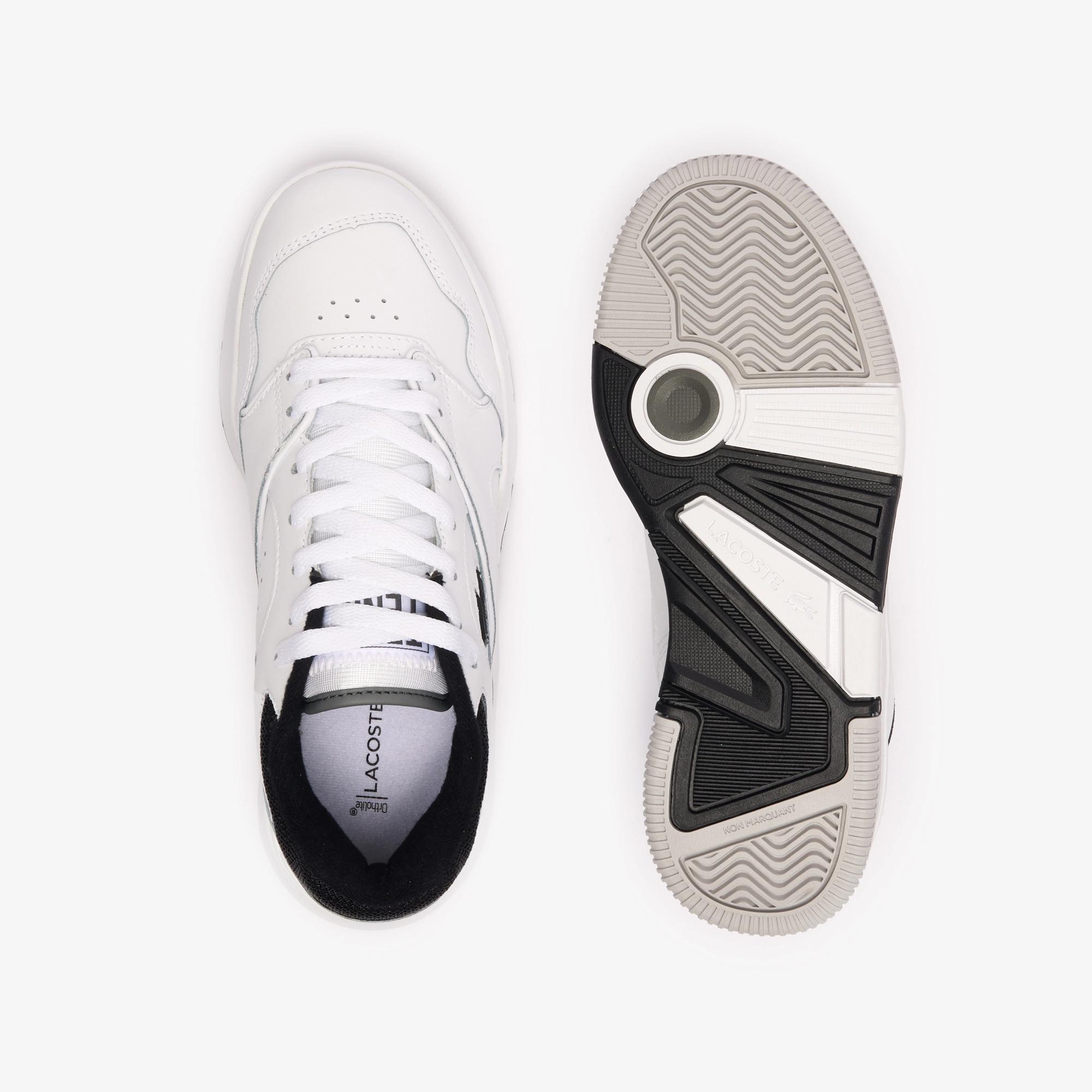 Giày Lacoste Lineshot Contrasted Collar Leather Sneakers Nữ Trắng 