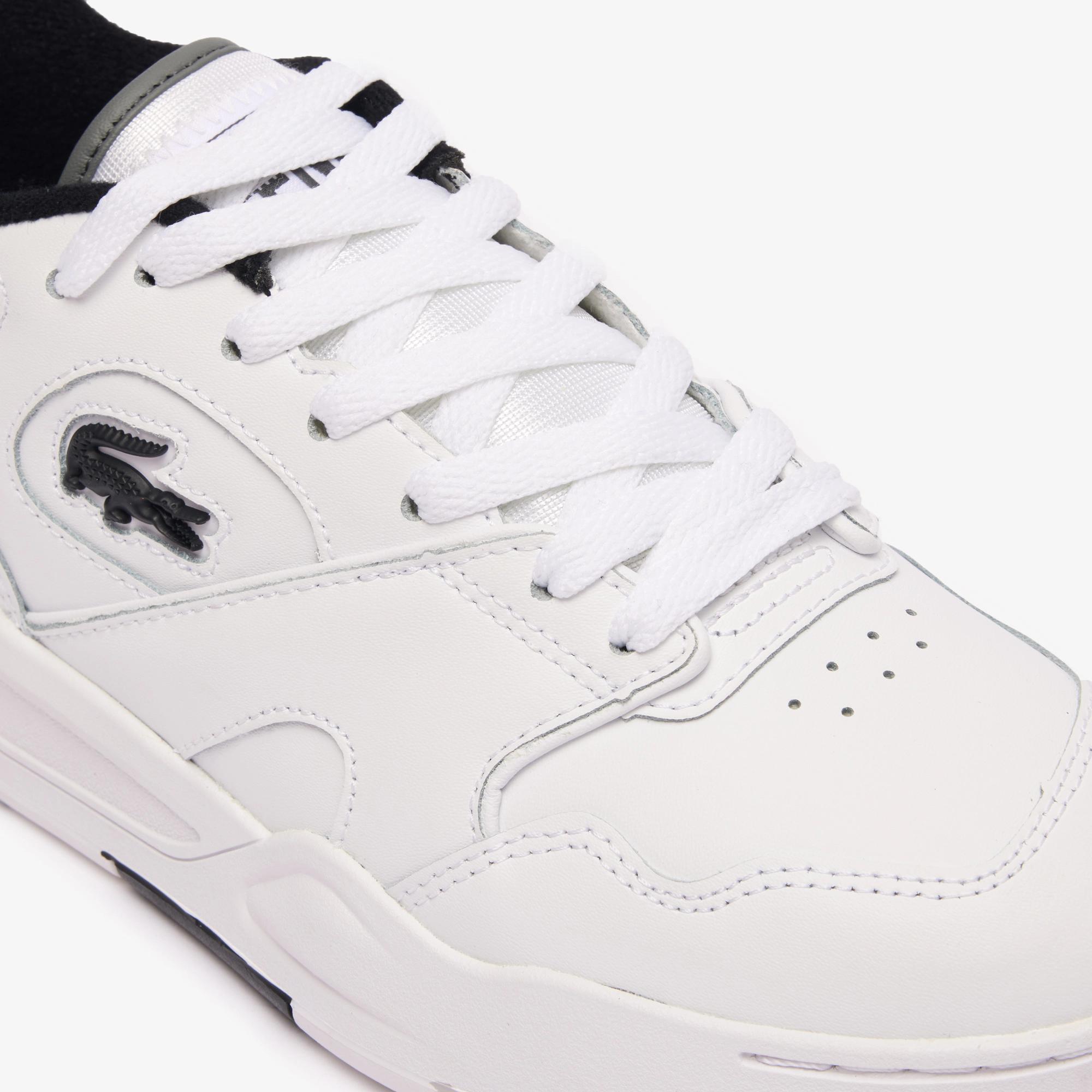 Giày Lacoste Lineshot Contrasted Collar Leather Sneakers Nữ Trắng 