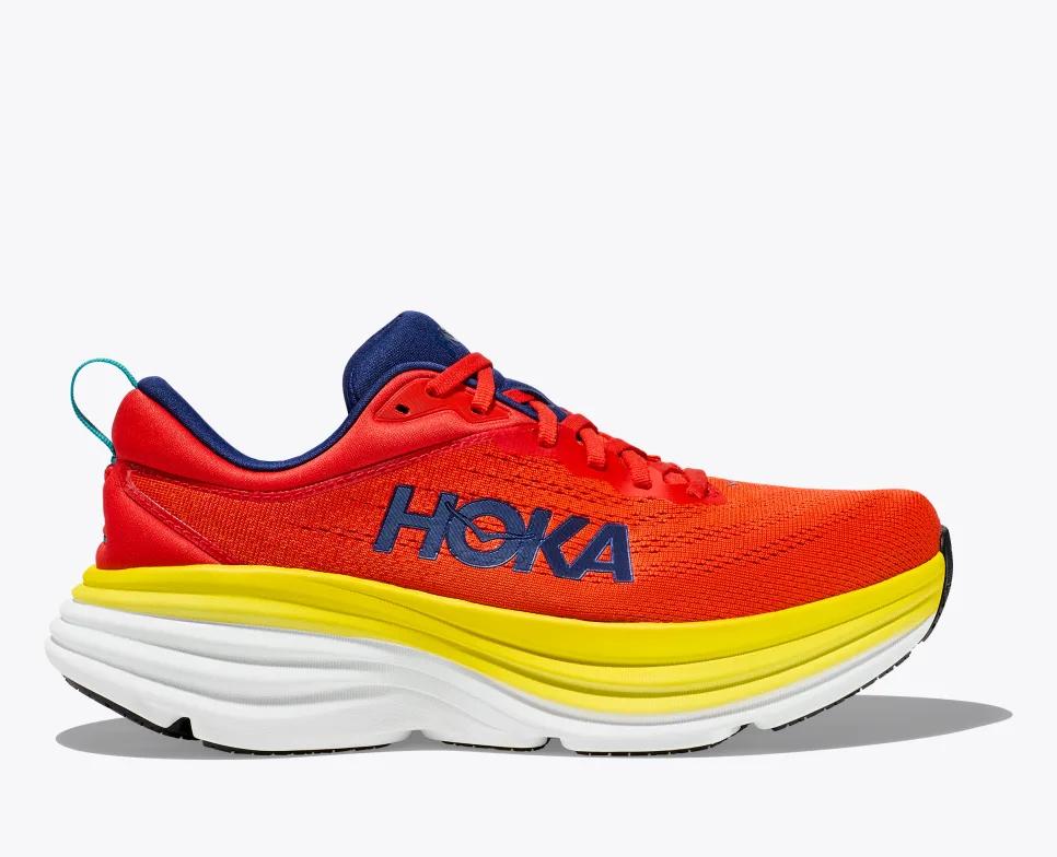 Giày Hoka Bondi 8 Nam Đỏ Vàng