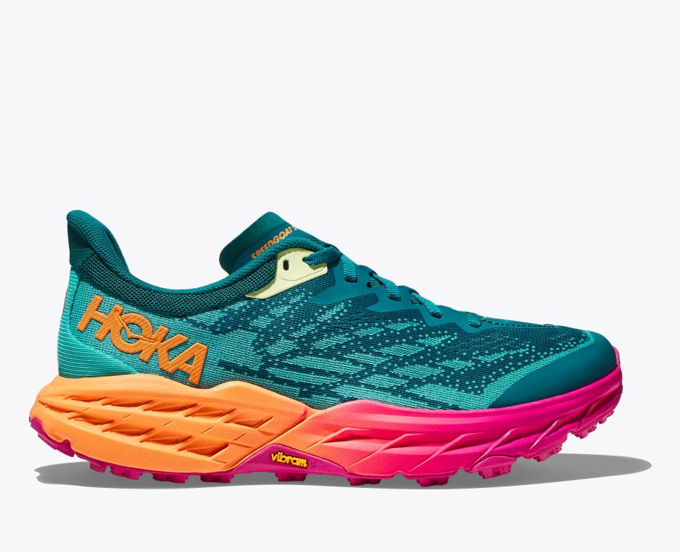 Giày Hoka Speedgoat 5 Nam Xanh Hồng Cam