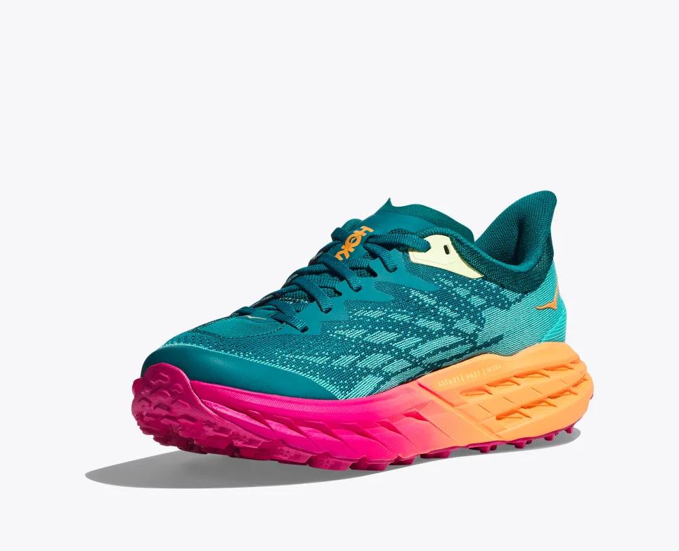 Giày Hoka Speedgoat 5 Nam Xanh Hồng Cam