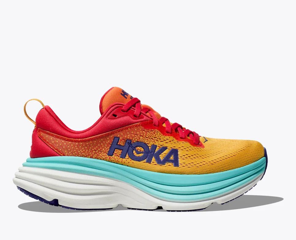 Giày Hoka Bondi 8 Nam Vàng Đỏ