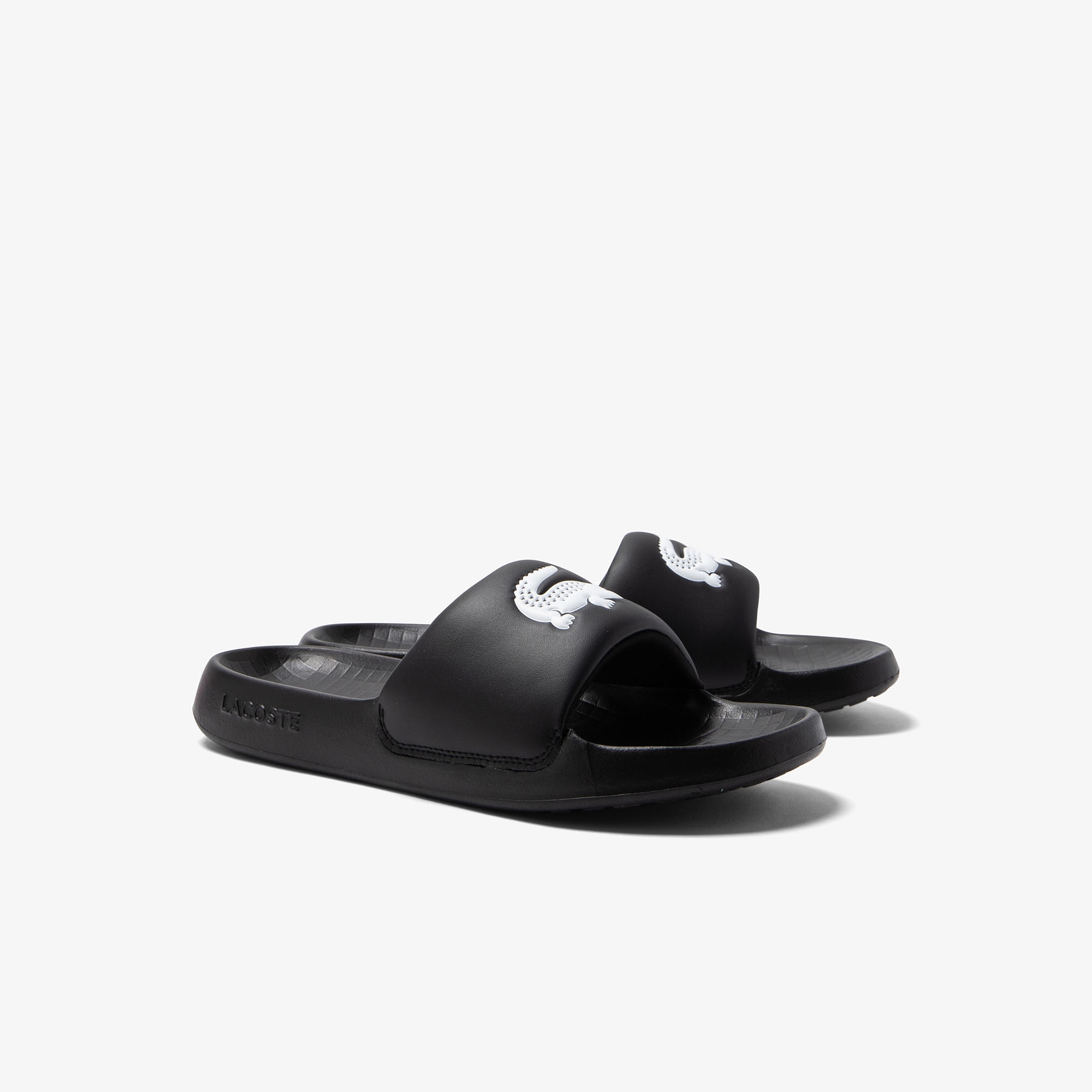 Dép Lacoste Croco 1.0 Slides Nữ Đen