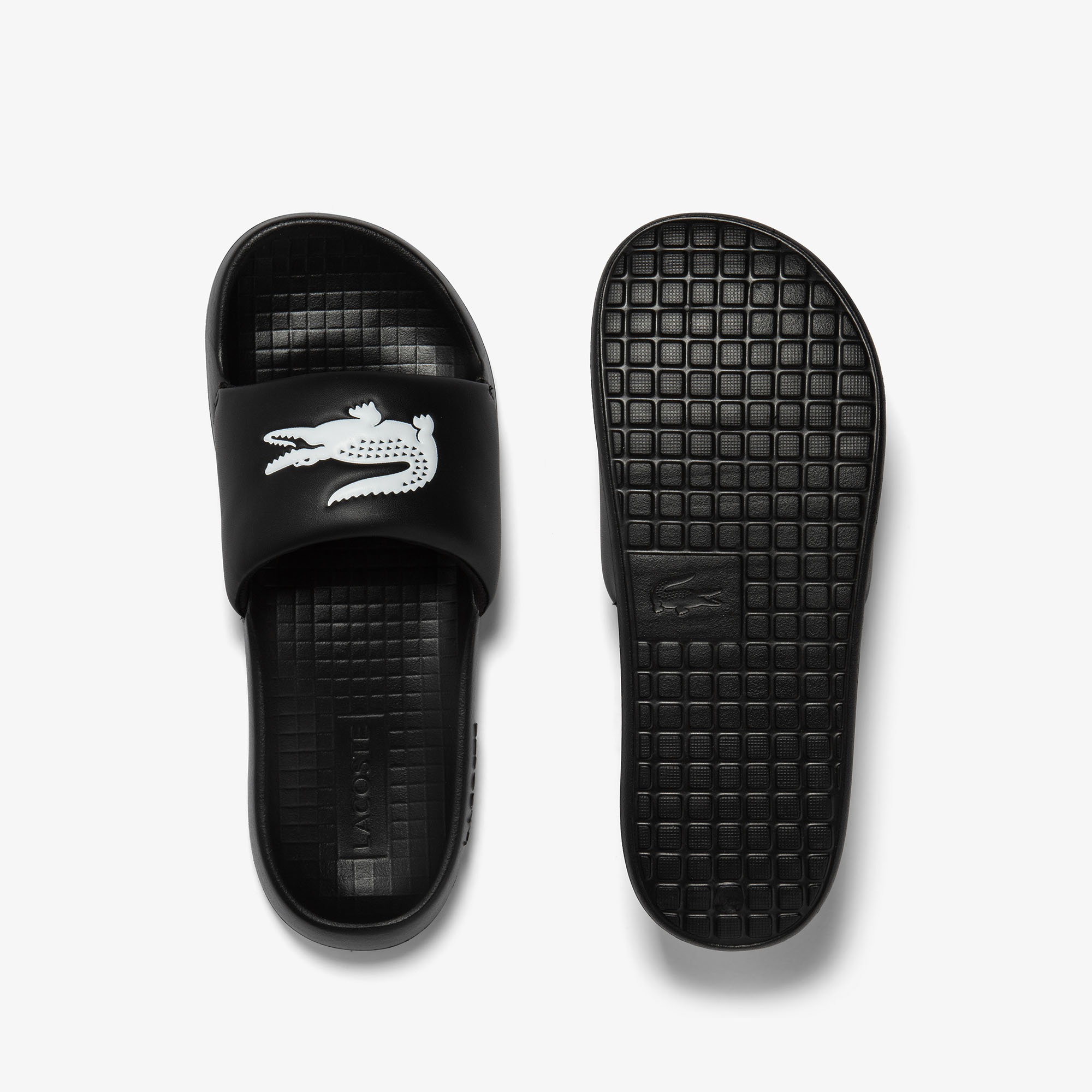 Dép Lacoste Croco 1.0 Slides Nữ Đen