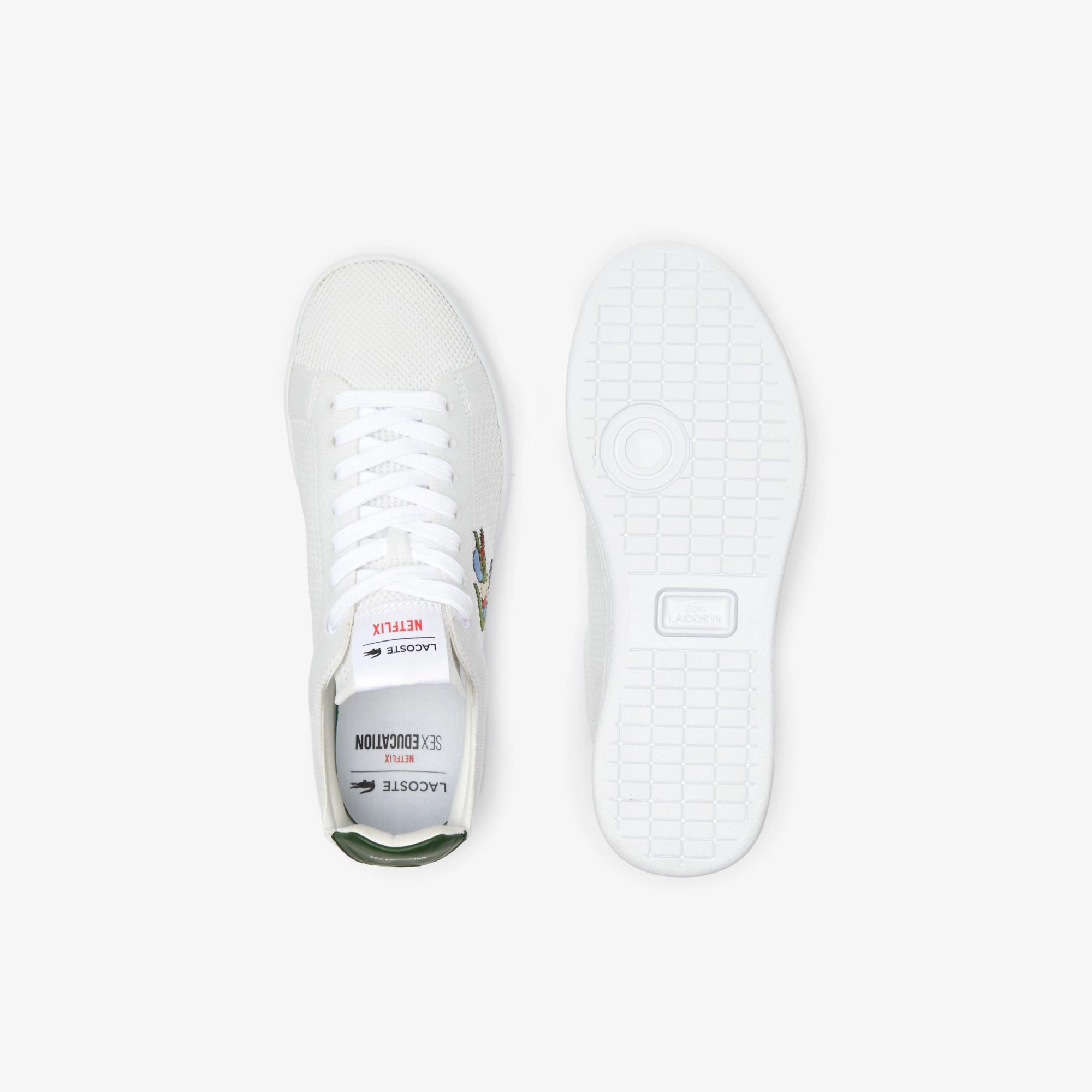 Giày Lacoste X Netflix Sex Education Carnaby Piqué Sneakers Nữ Trắng