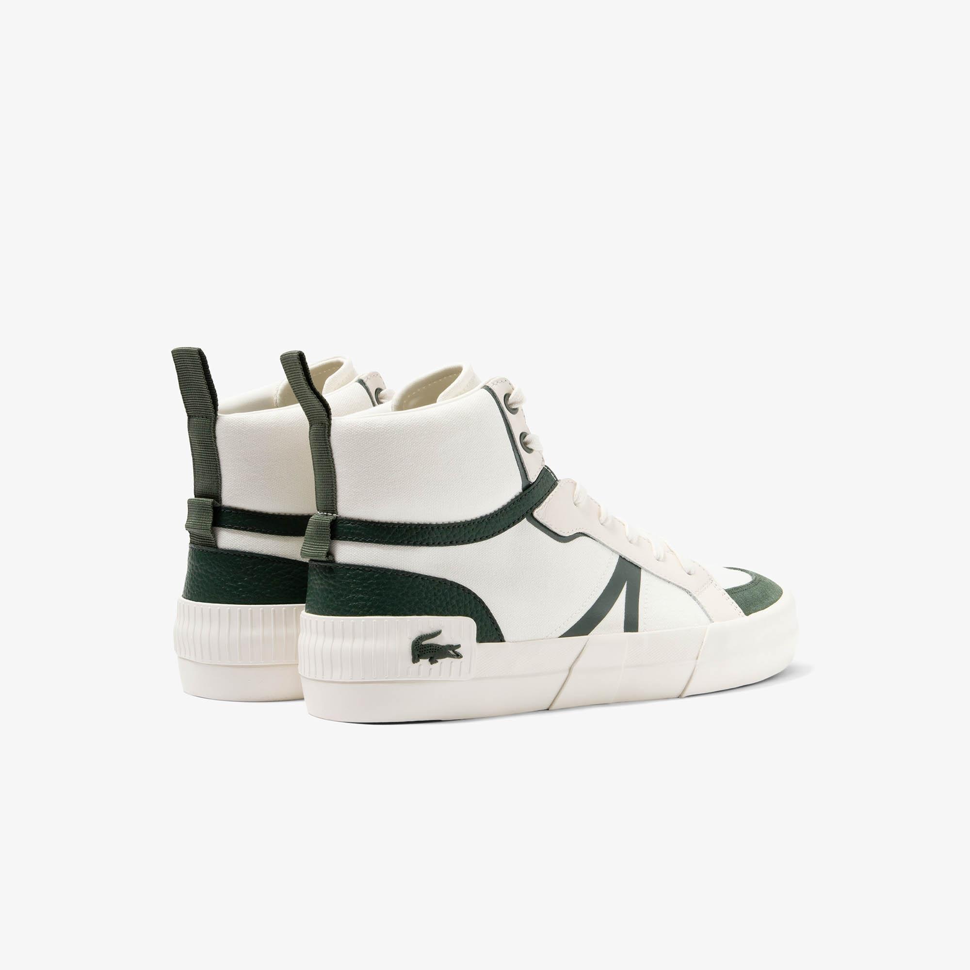 Giày Lacoste L004 Mid Textile Colorblock Sneakers Nam Trắng Xanh