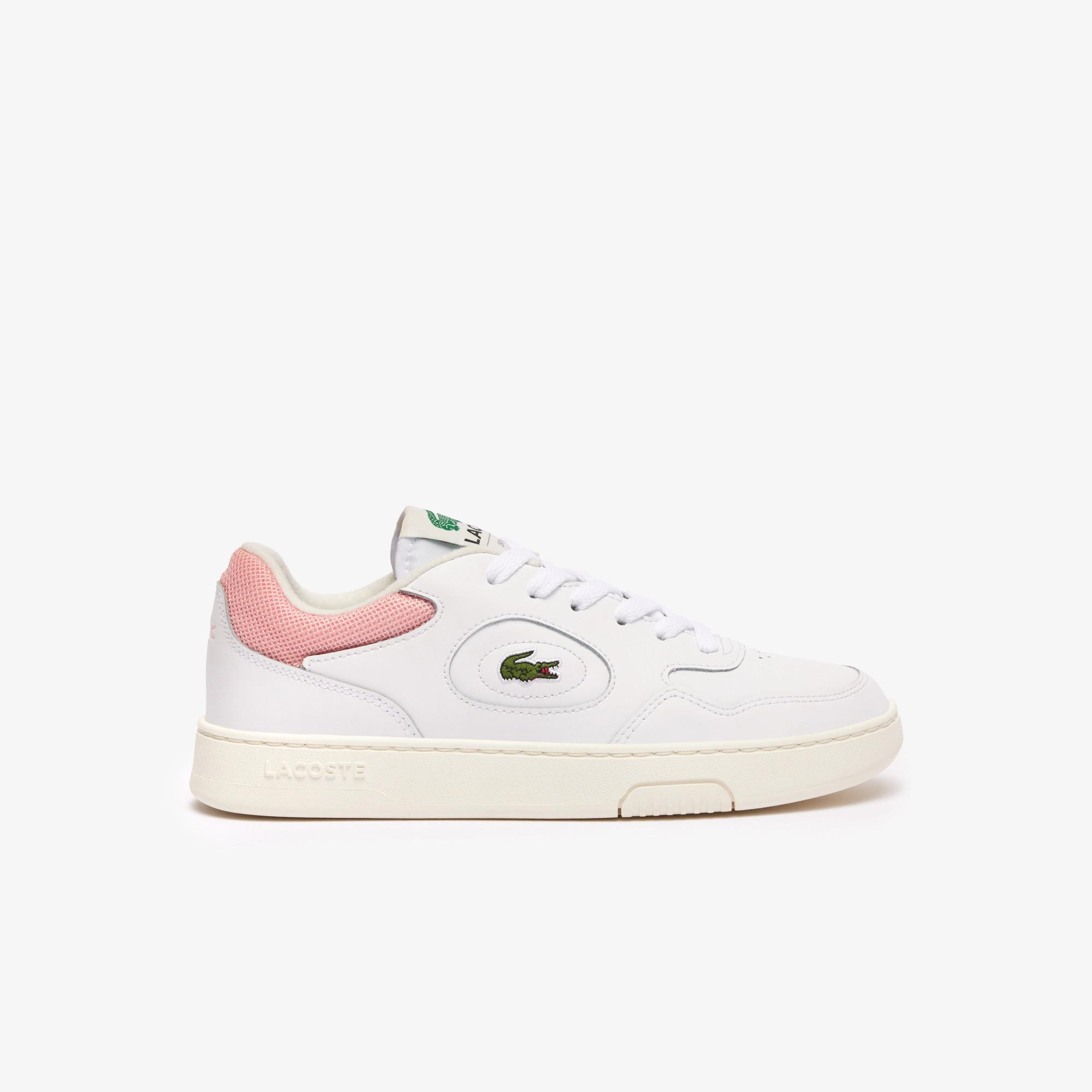 Giày Lacoste Lineset Contrasted Leather Sneakers Nữ Trắng Hồng