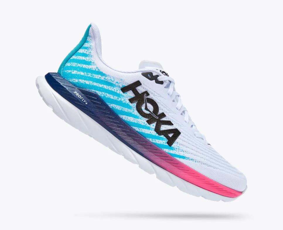 Giày Hoka Mach 5 Nam Trắng Xanh