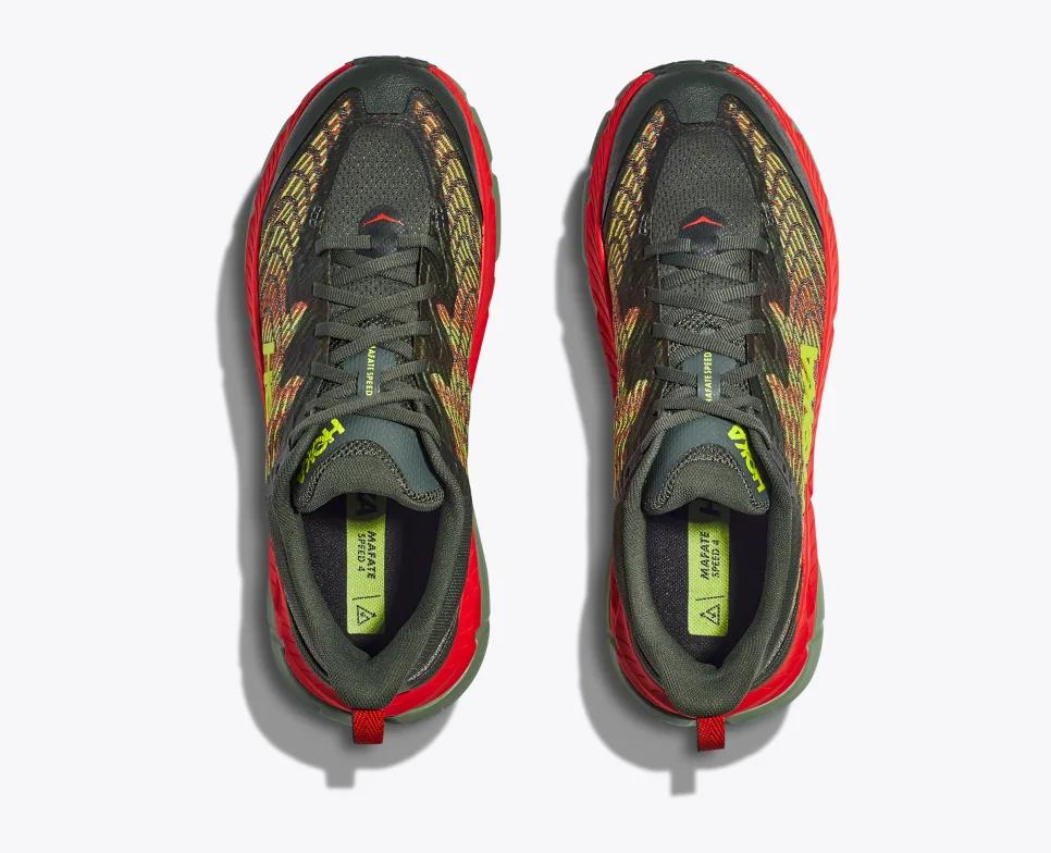 Giày Hoka Mafate Speed 4 Nam Xanh Đỏ