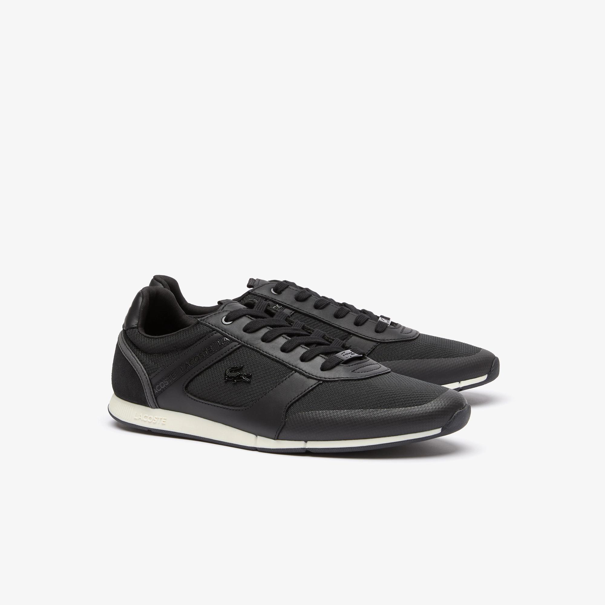 Giày Lacoste Menerva Leather Sneakers Nam Đen