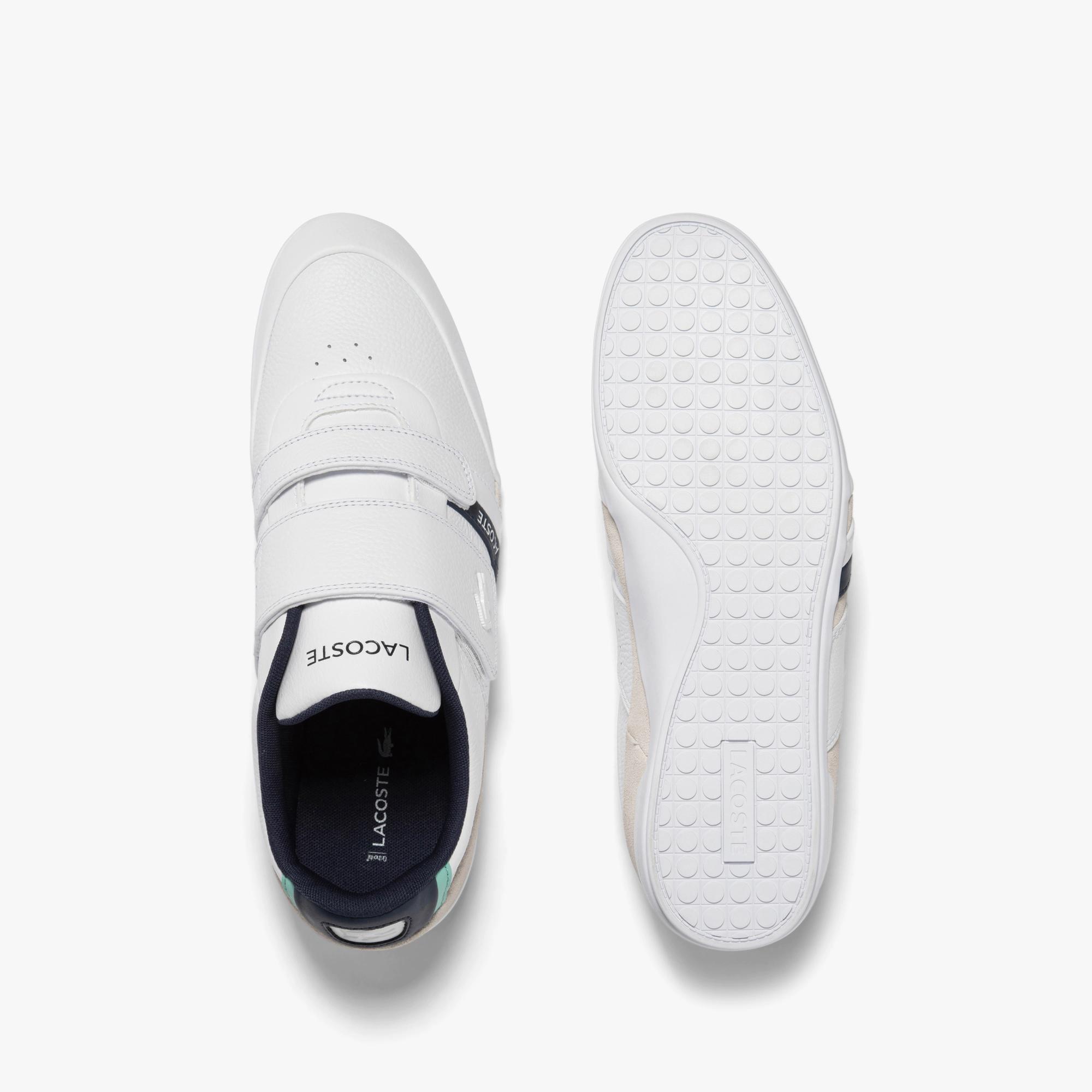 Giày Lacoste Misano Strap Leather Sneakers Nam Trắng Xanh