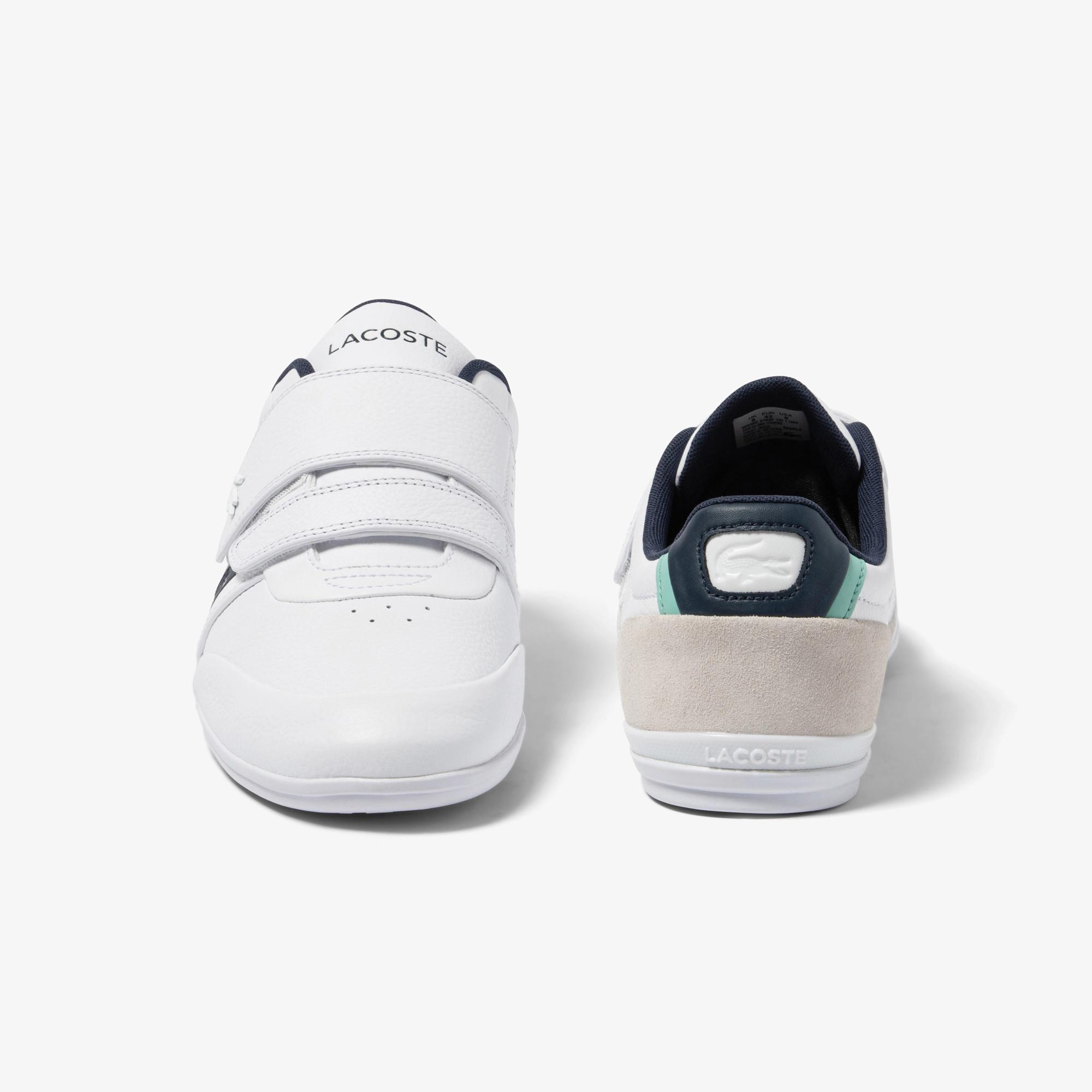 Giày Lacoste Misano Strap Leather Sneakers Nam Trắng Xanh