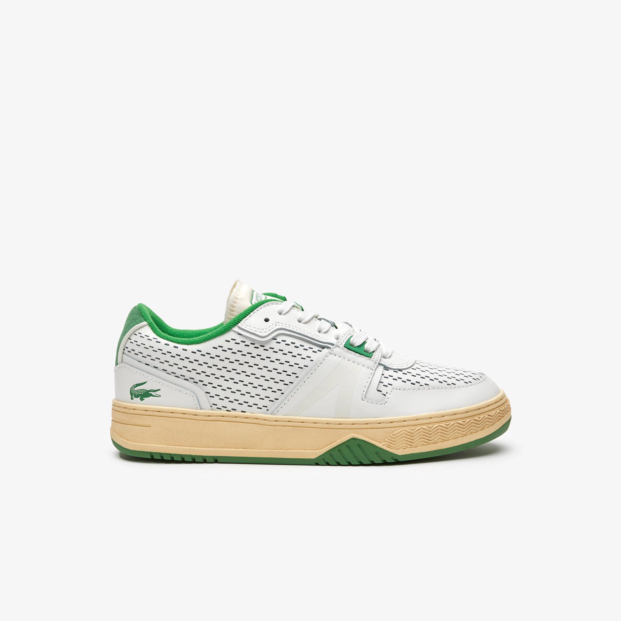 Giày Lacoste L001 Leather Heel-Pop Sneakers Nam Trắng Xanh