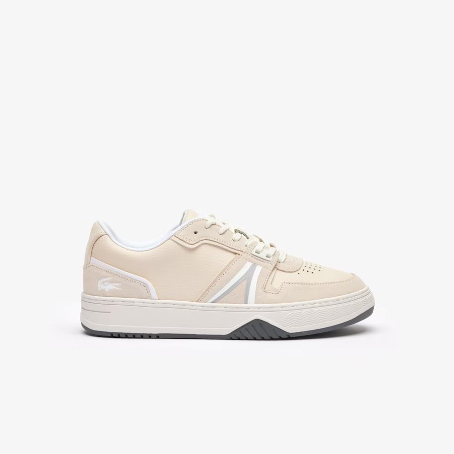 Giày Lacoste L001 Leather & Suede Sneakers Nam Trắng