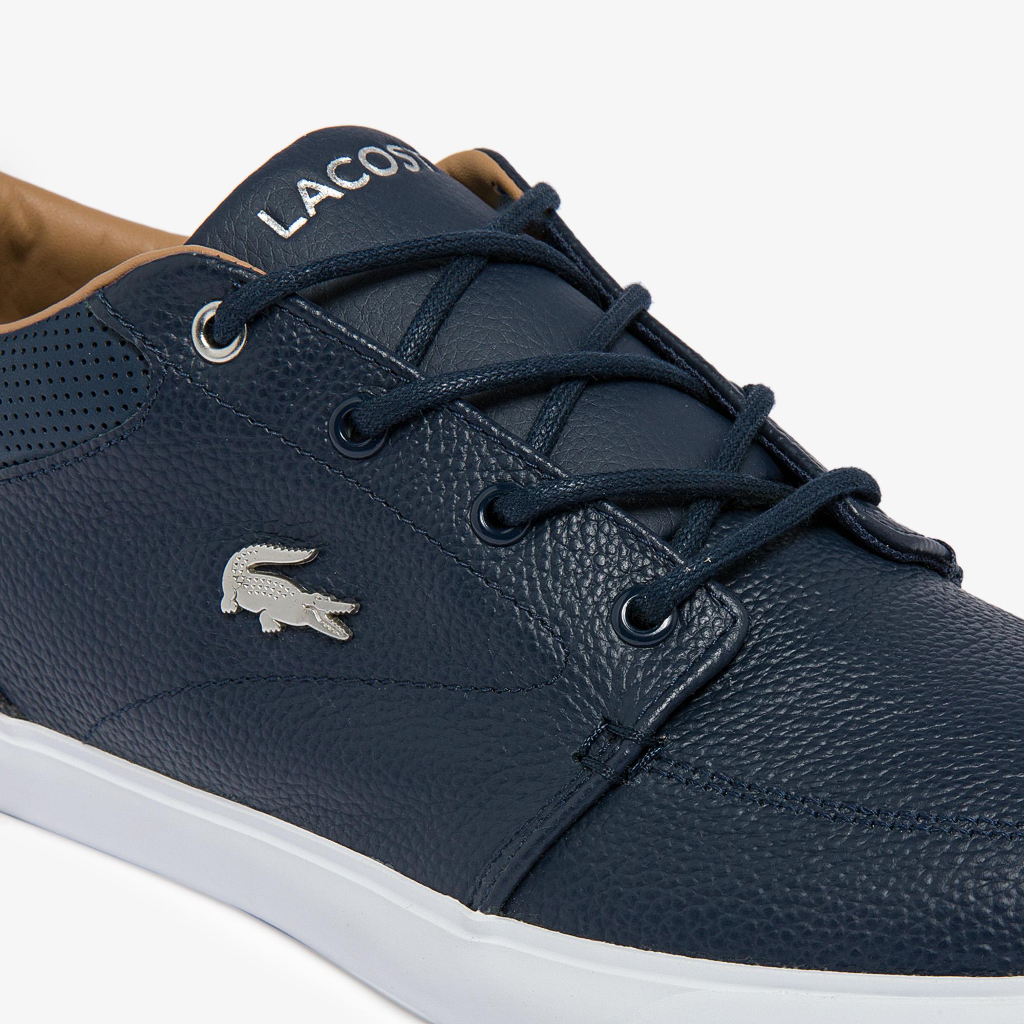 Giày Lacoste Bayliss Leather Perforated Collar Sneakers Nam Xanh