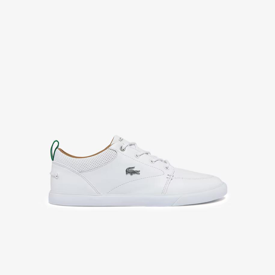 Giày Lacoste Bayliss Leather Perforated Collar Sneakers Nam Trắng