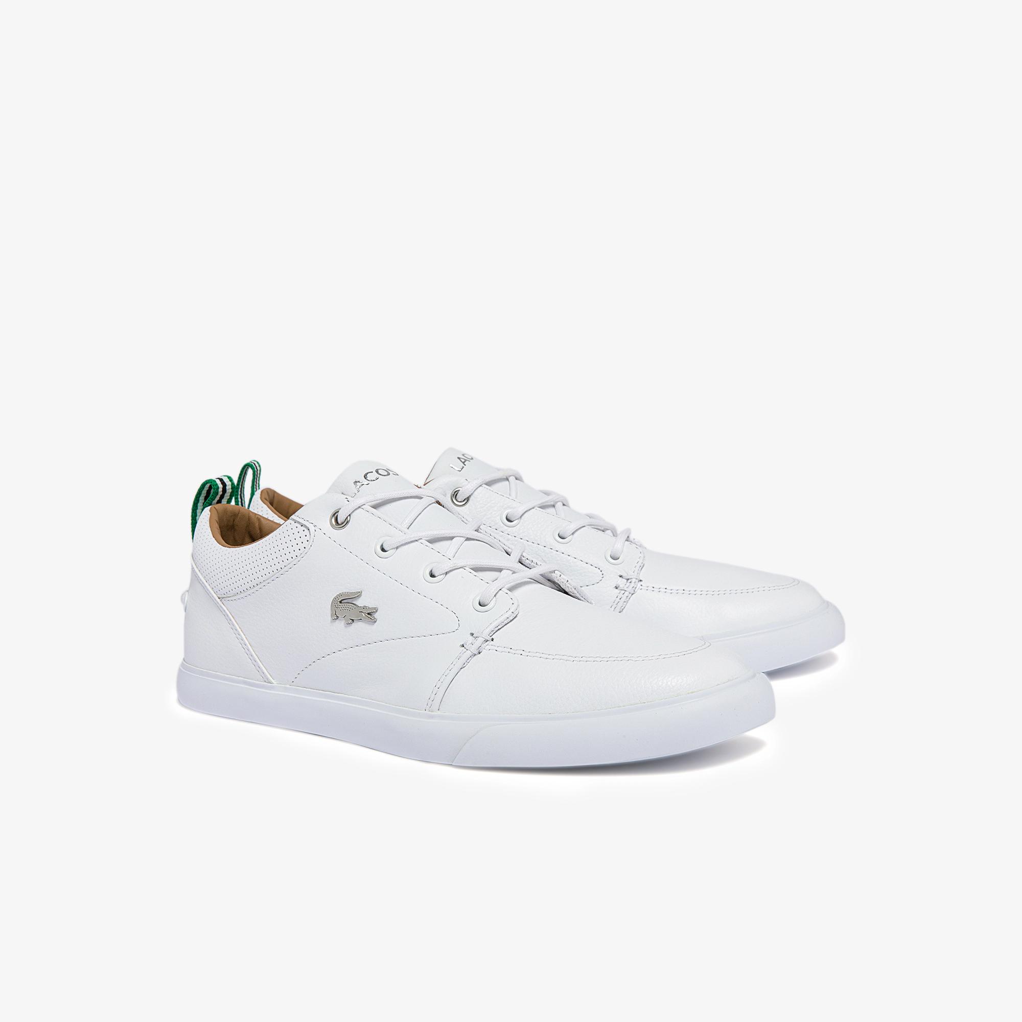 Giày Lacoste Bayliss Leather Perforated Collar Sneakers Nam Trắng