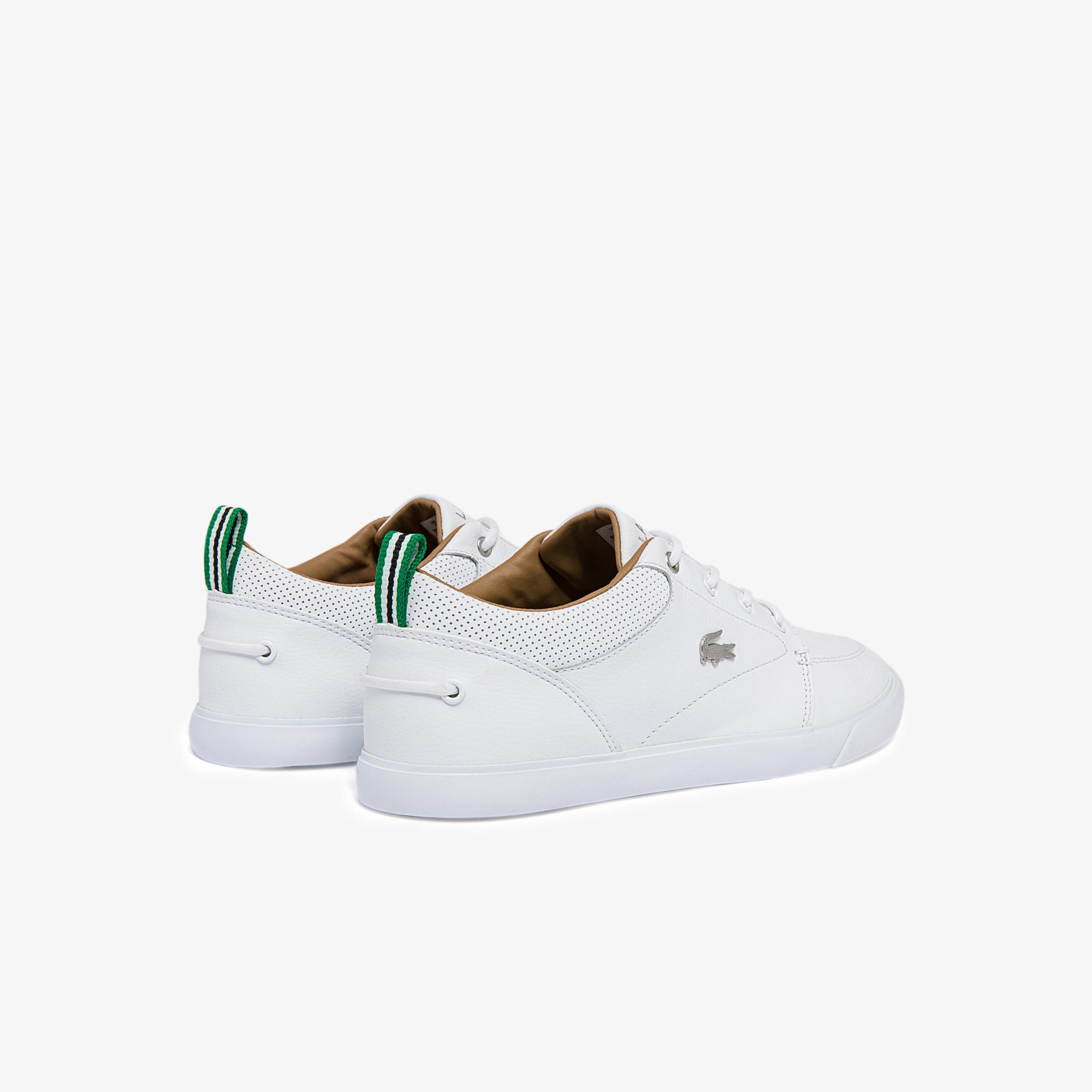 Giày Lacoste Bayliss Leather Perforated Collar Sneakers Nam Trắng