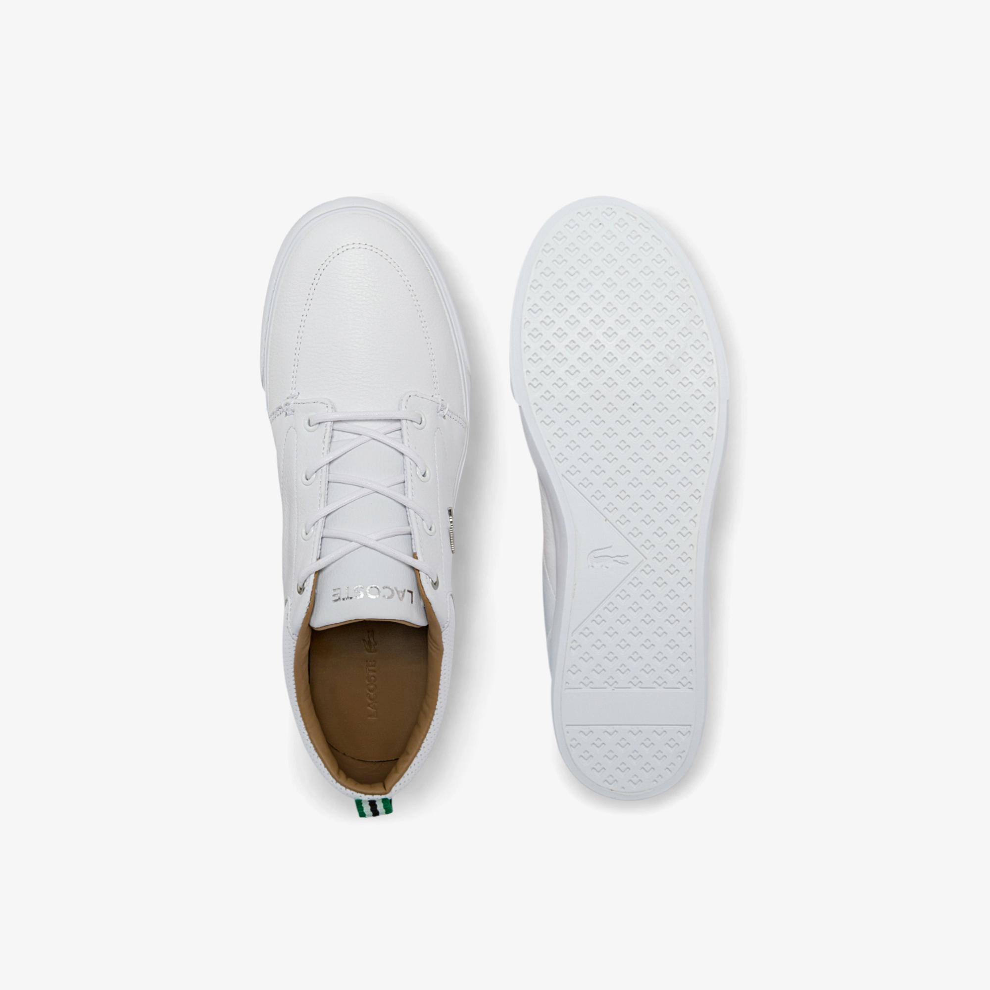 Giày Lacoste Bayliss Leather Perforated Collar Sneakers Nam Trắng