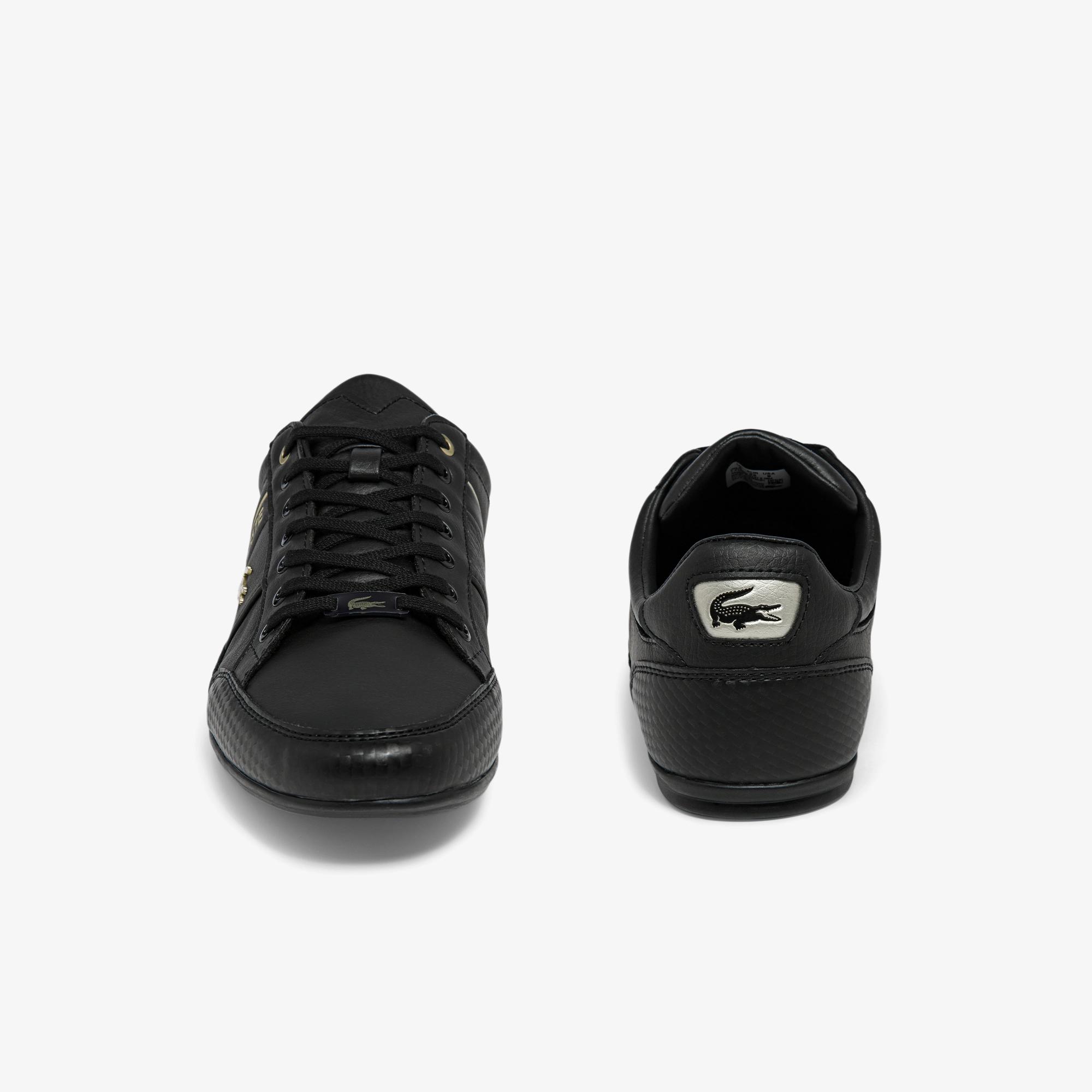 Giày Lacoste Chaymon Leather Sneakers Nam Đen Vàng