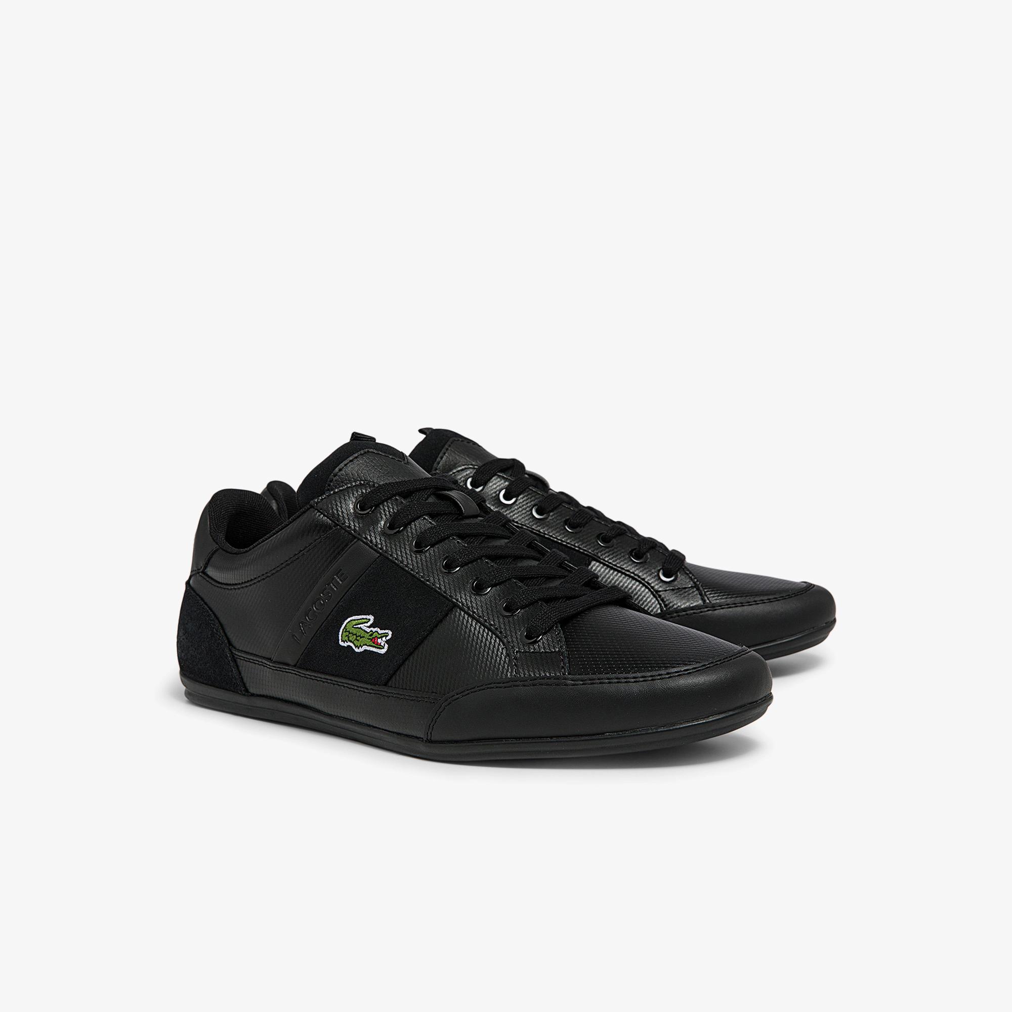 Giày Lacoste Chaymon Bl Leather Tonal Sneakers Nam Đen