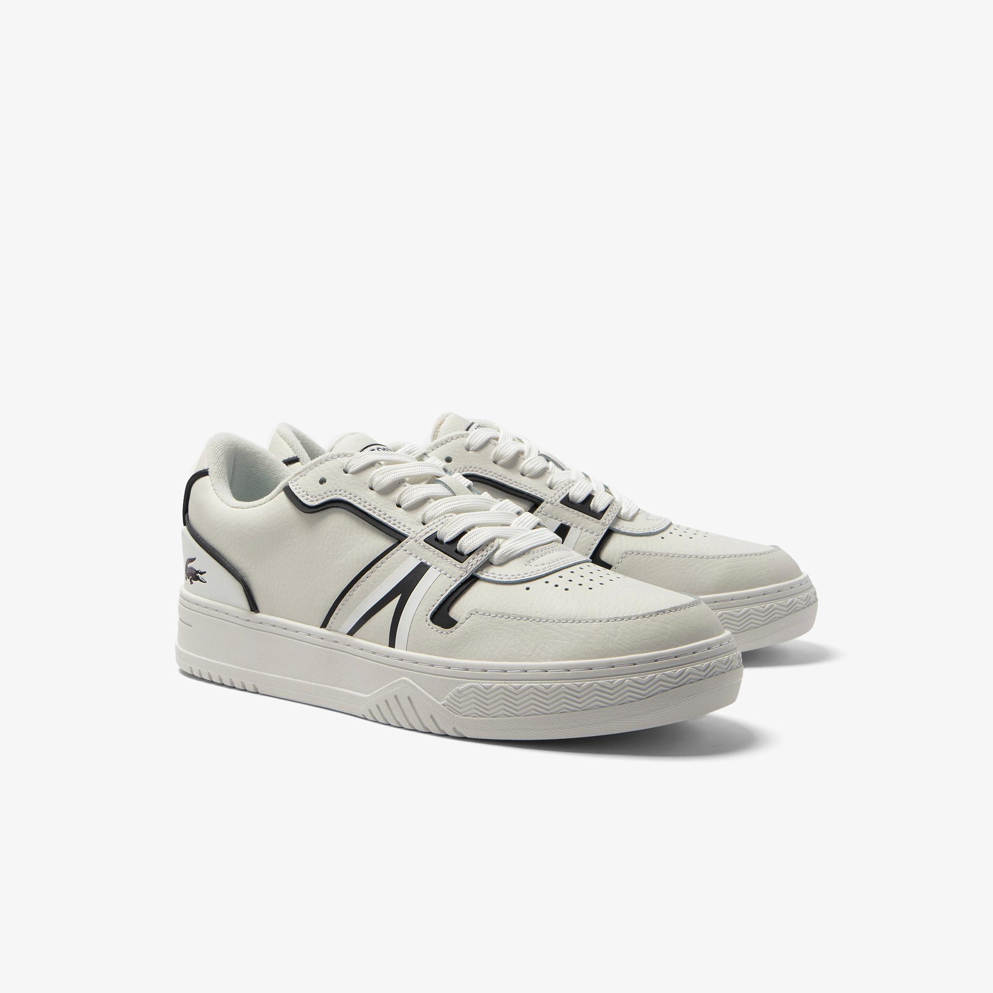 Giày Lacoste L001 Baseline Leather Sneakers Nam Trắng Đen