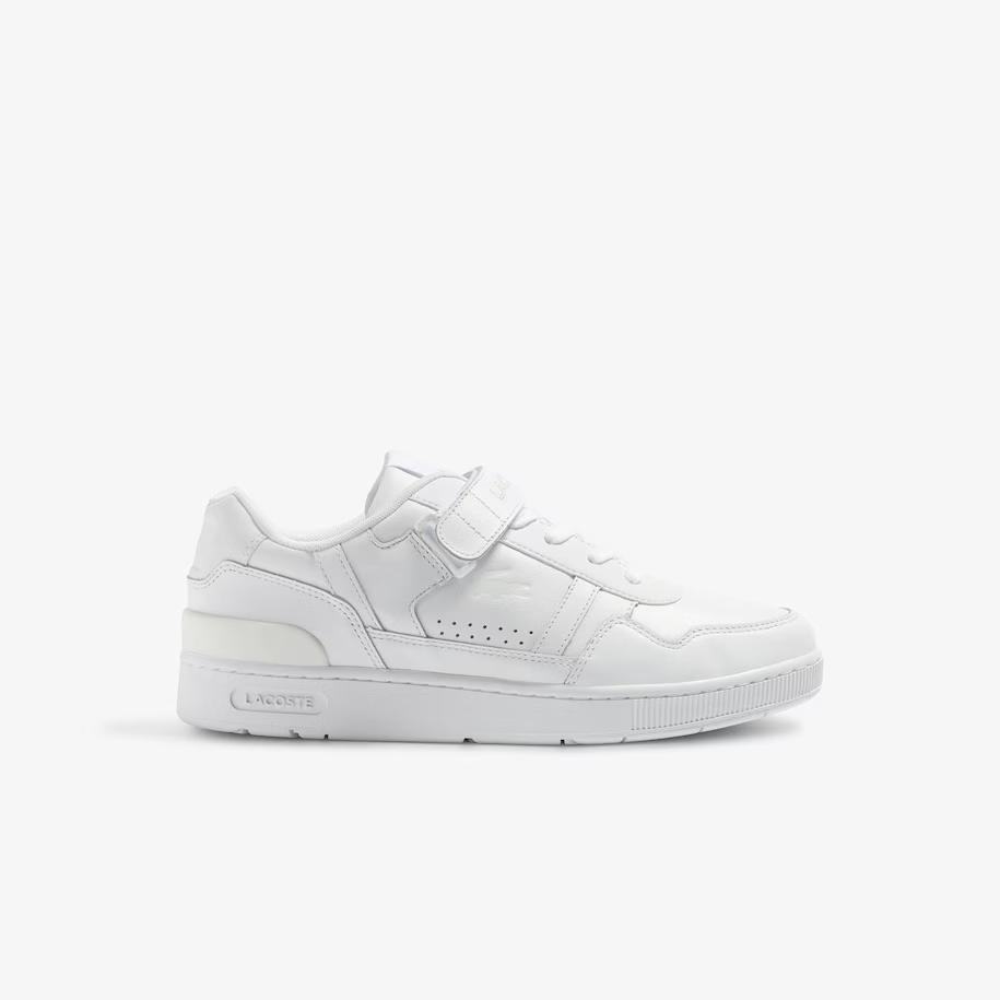 Giày Lacoste T-Clip Velcro Leather Sneakers Nam Trắng