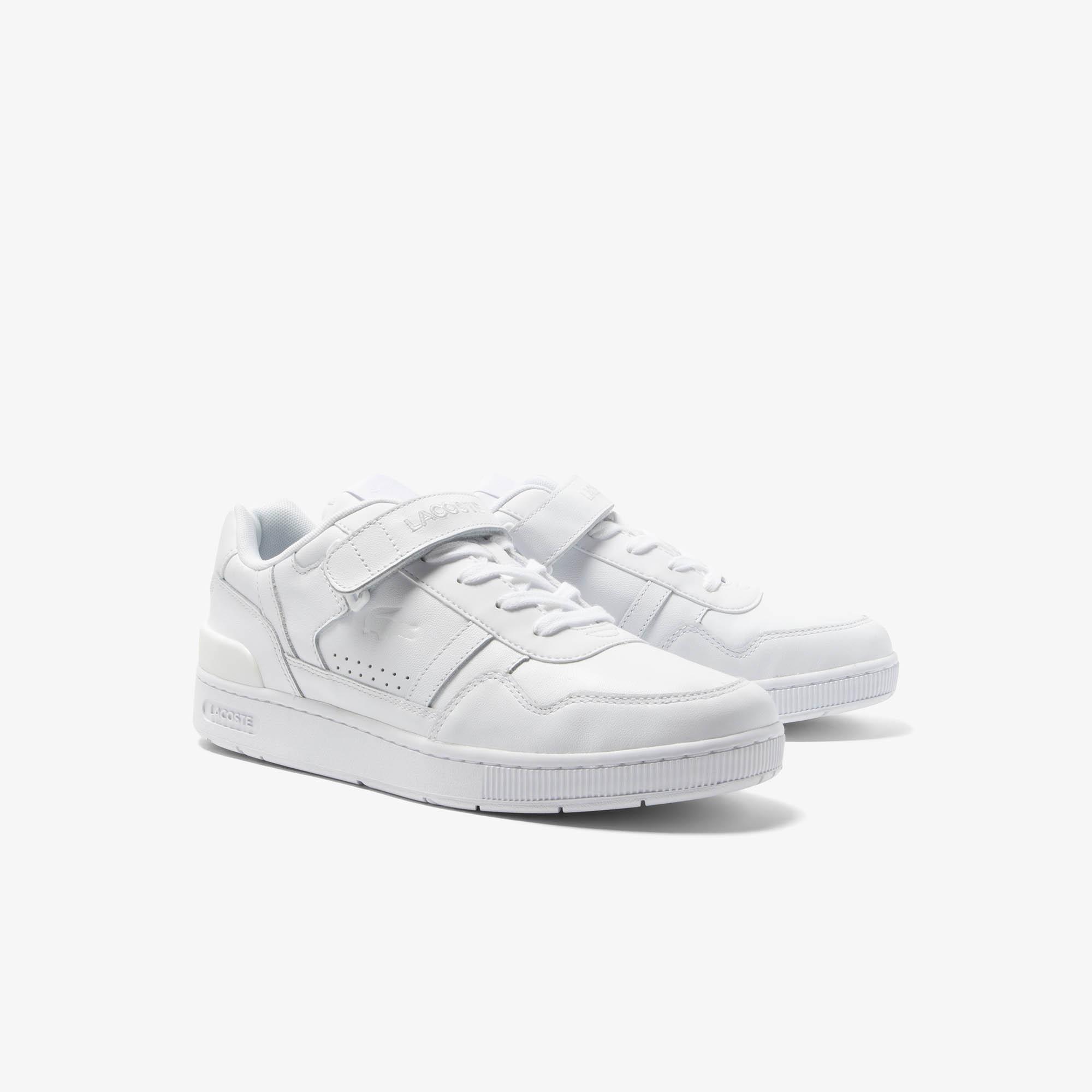 Giày Lacoste T-Clip Velcro Leather Sneakers Nam Trắng