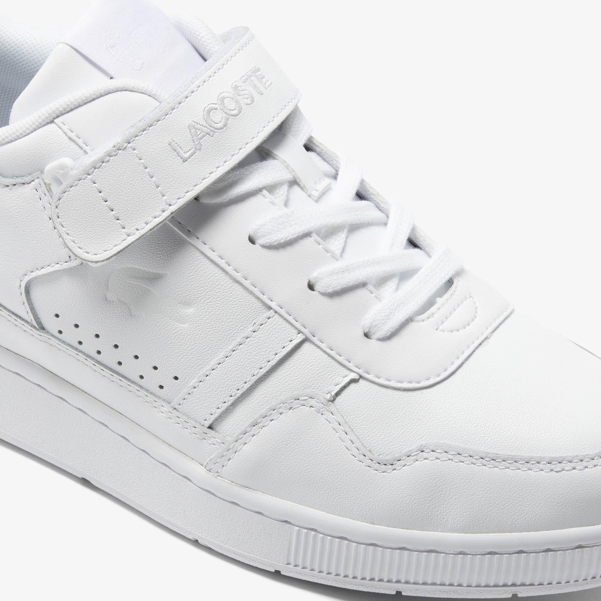 Giày Lacoste T-Clip Velcro Leather Sneakers Nam Trắng