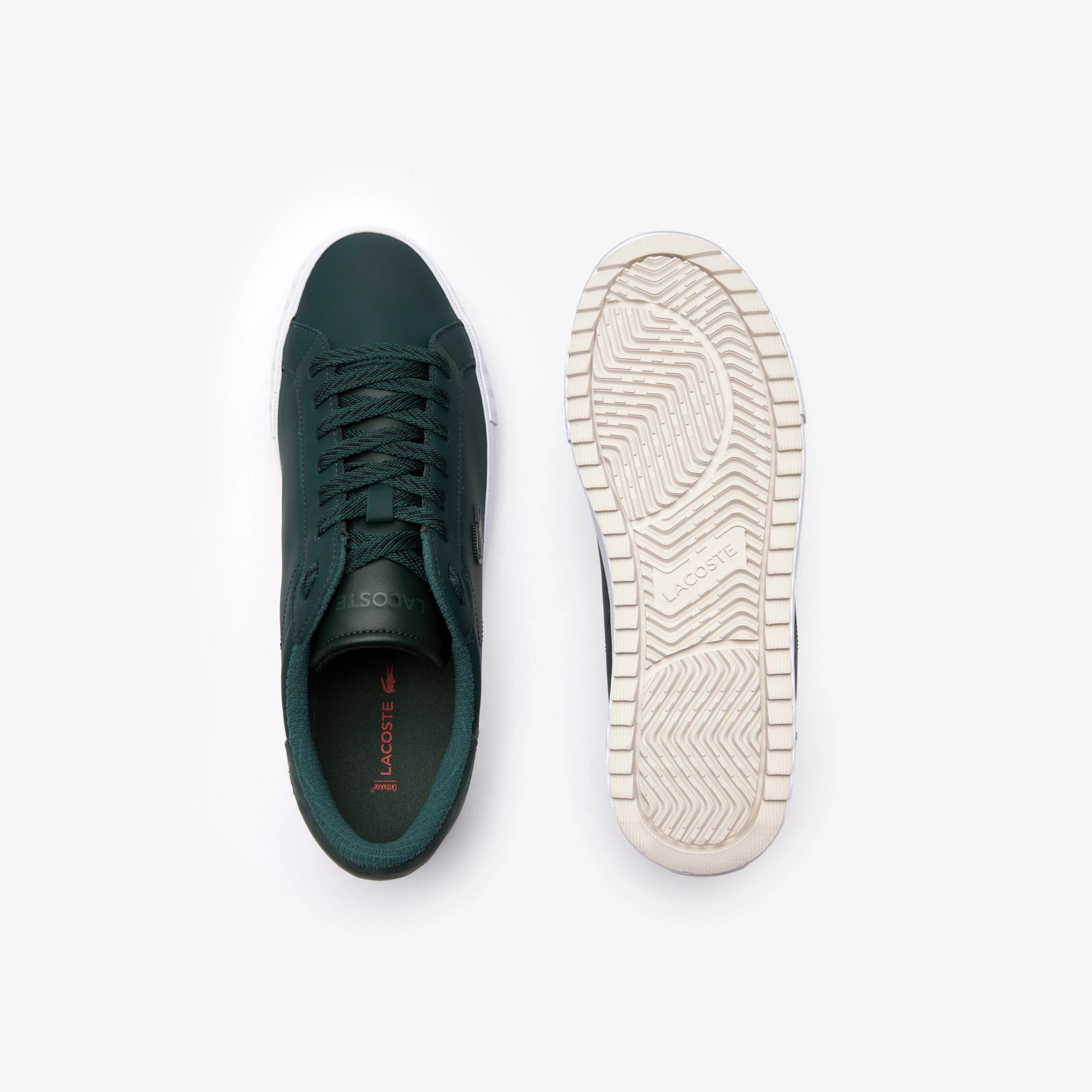 Giày Lacoste Powercourt Winter Leather Outdoor Sneakers Nam Xanh Lá