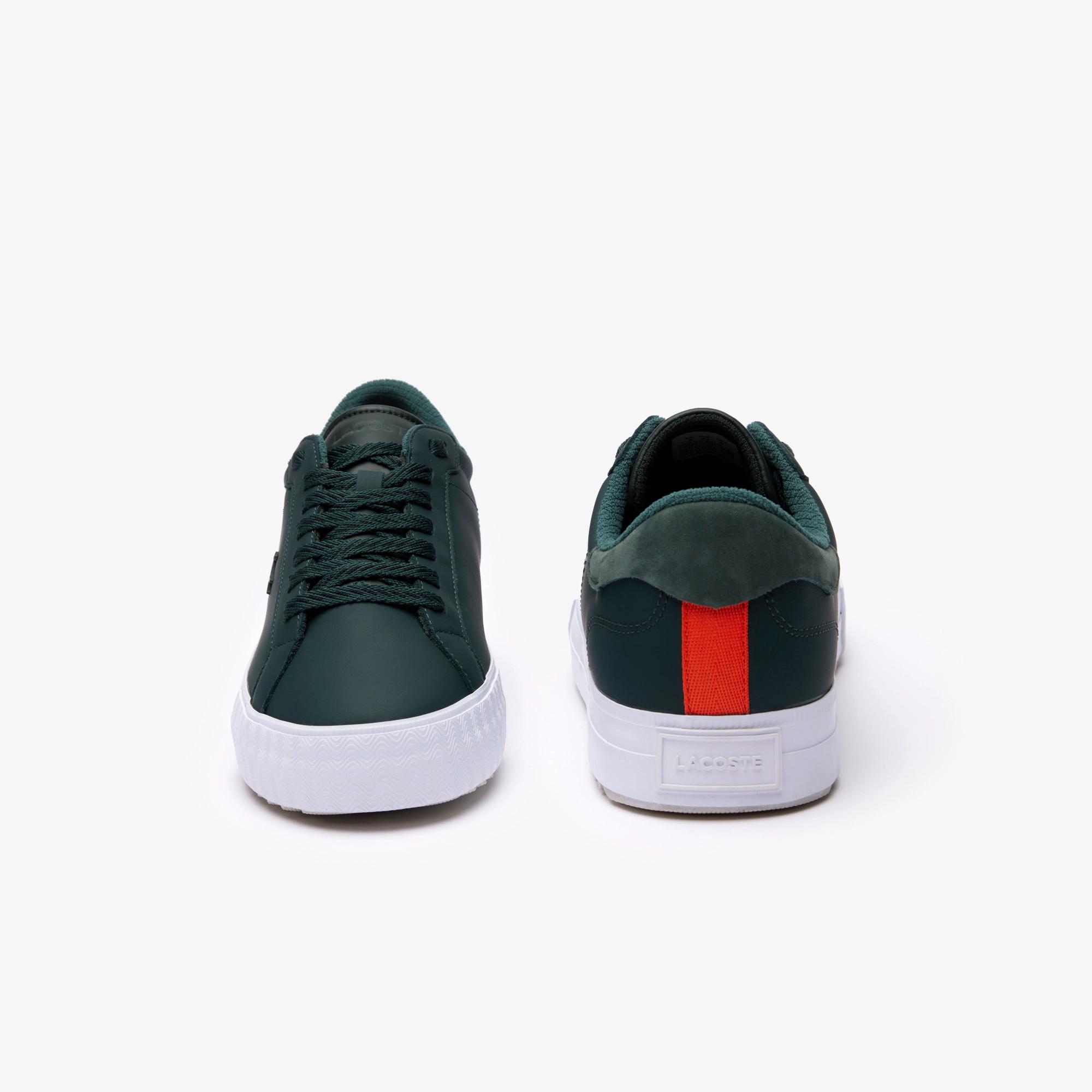 Giày Lacoste Powercourt Winter Leather Outdoor Sneakers Nam Xanh Lá