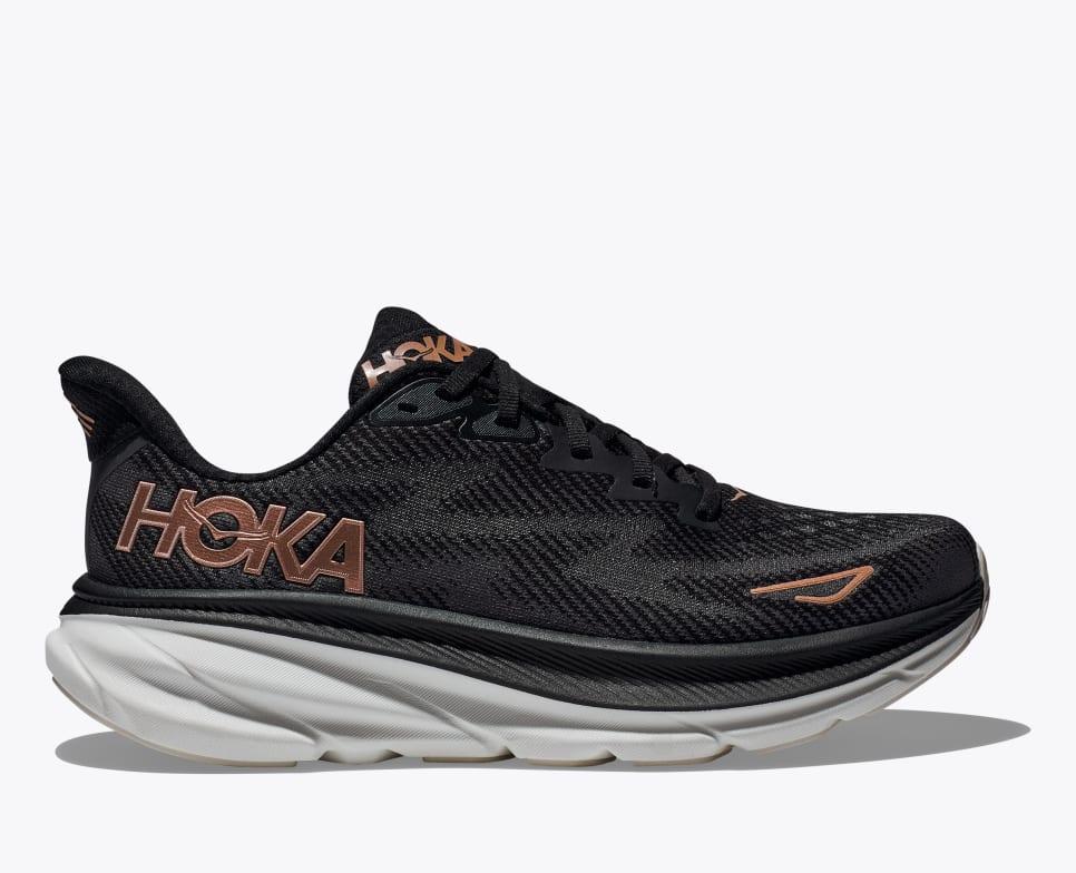 Giày Hoka Clifton 9 Nữ Đen Nâu Trắng