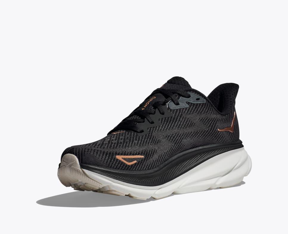 Giày Hoka Clifton 9 Nữ Đen Nâu Trắng