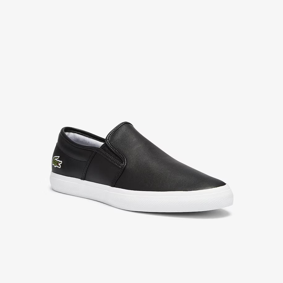 Giày Lacoste Atalya Leather Slip-On Nam Đen Trắng