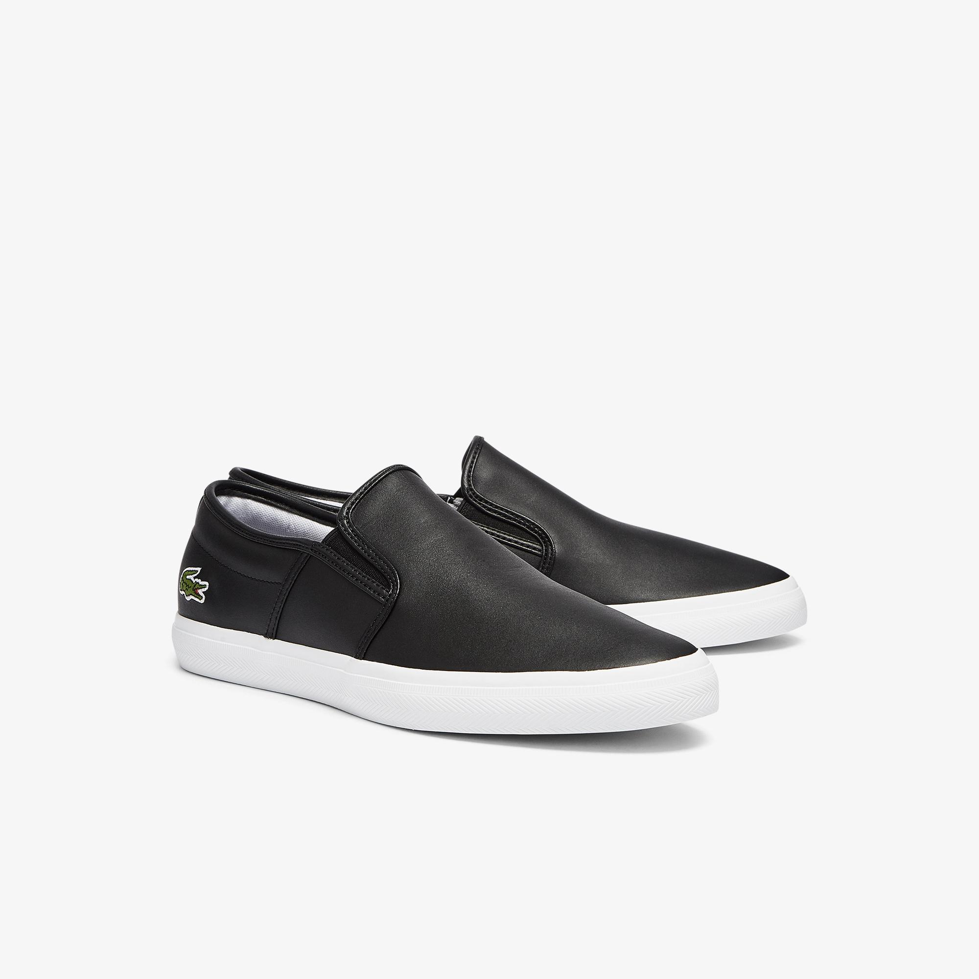 Giày Lacoste Atalya Leather Slip-On Nam Đen Trắng