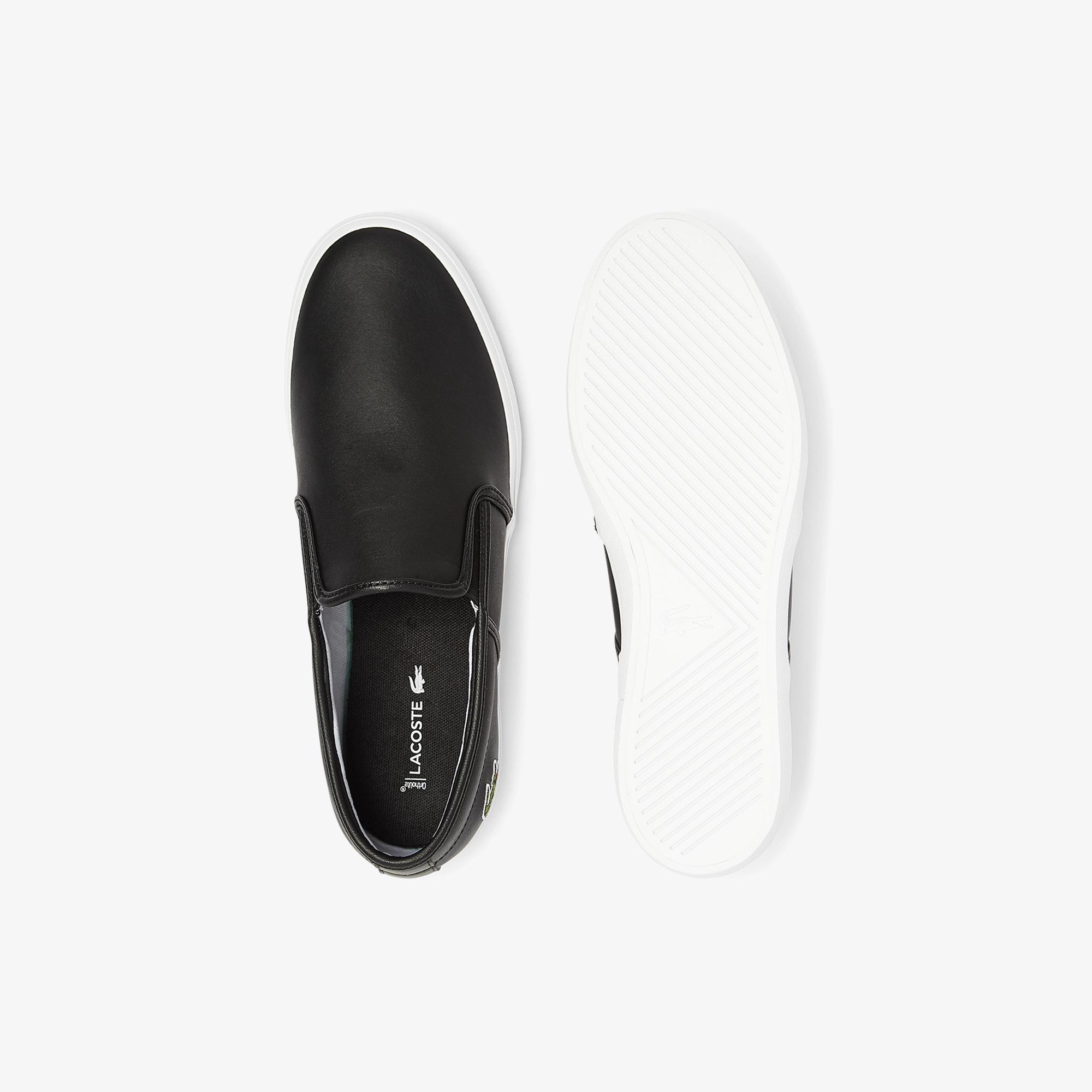 Giày Lacoste Atalya Leather Slip-On Nam Đen Trắng