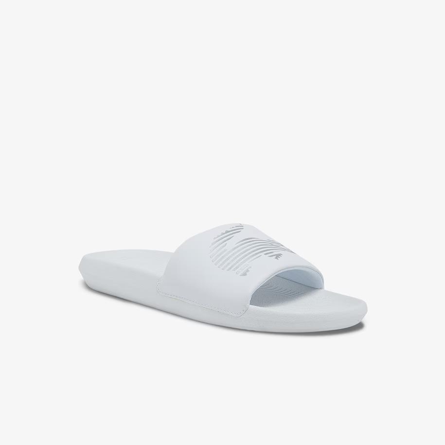 Dép Lacoste Croco Slides Nam Trắng