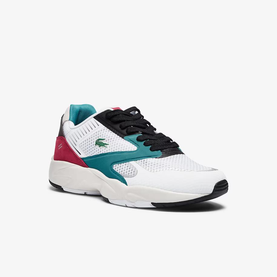 Giày Lacoste Storm 96 Nano Textile Multi-Panelled Sneakers Nam Trắng Xanh Đỏ