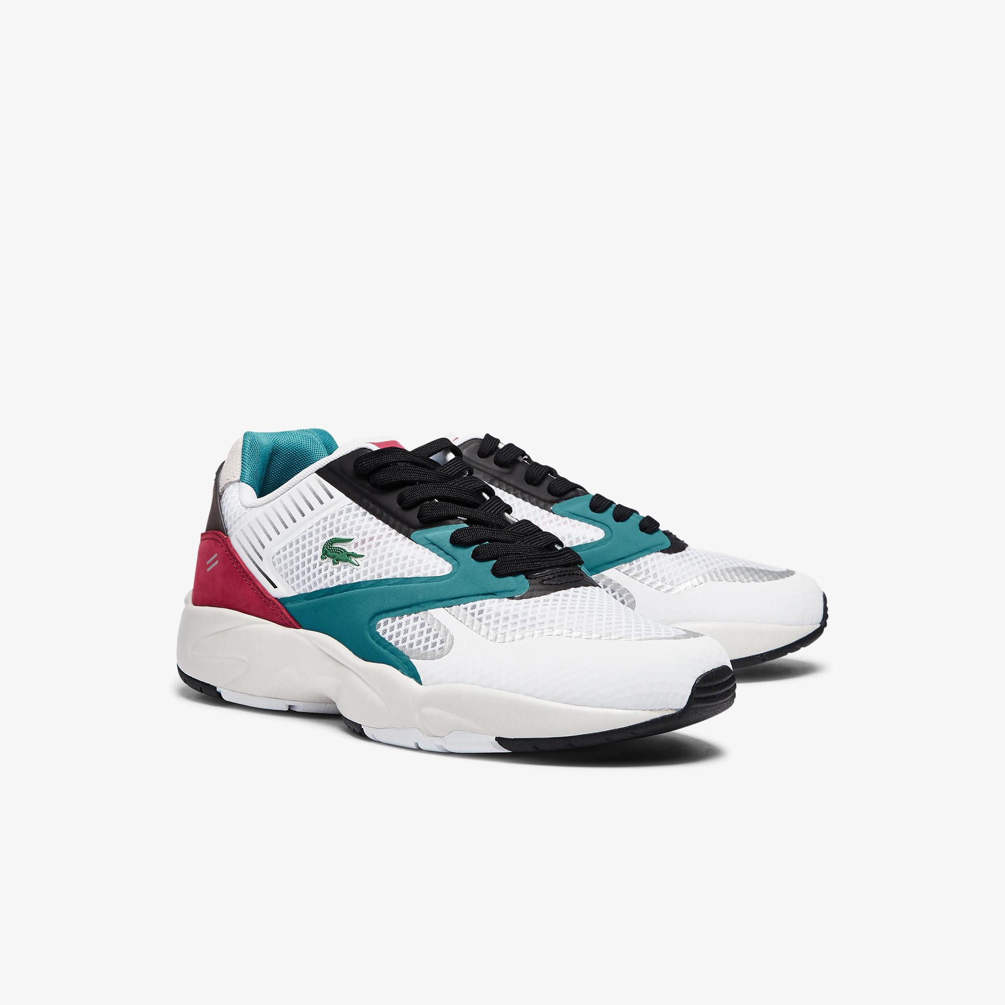 Giày Lacoste Storm 96 Nano Textile Multi-Panelled Sneakers Nam Trắng Xanh Đỏ