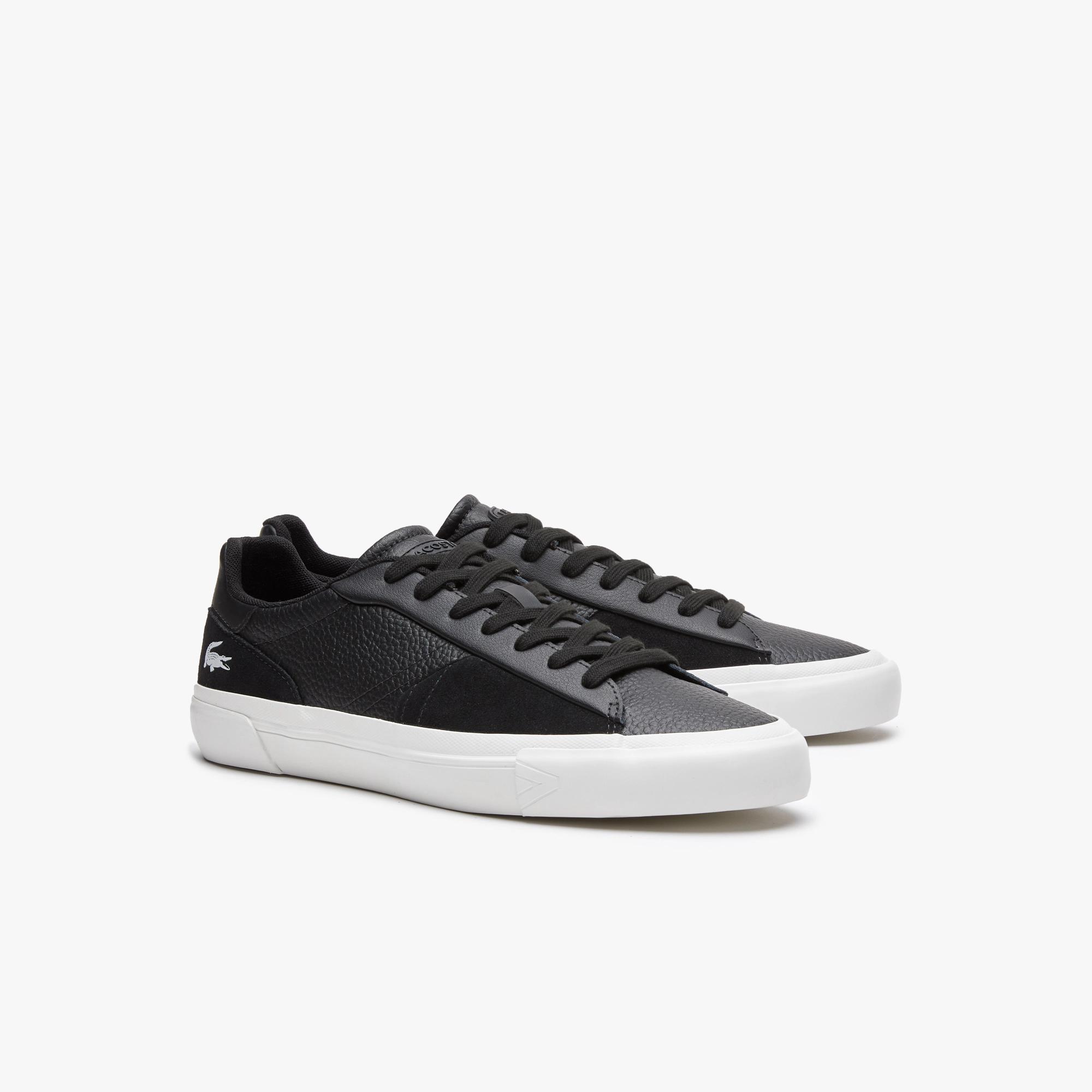 Giày Lacoste L006 Leather Sneakers Nam Đen Trắng