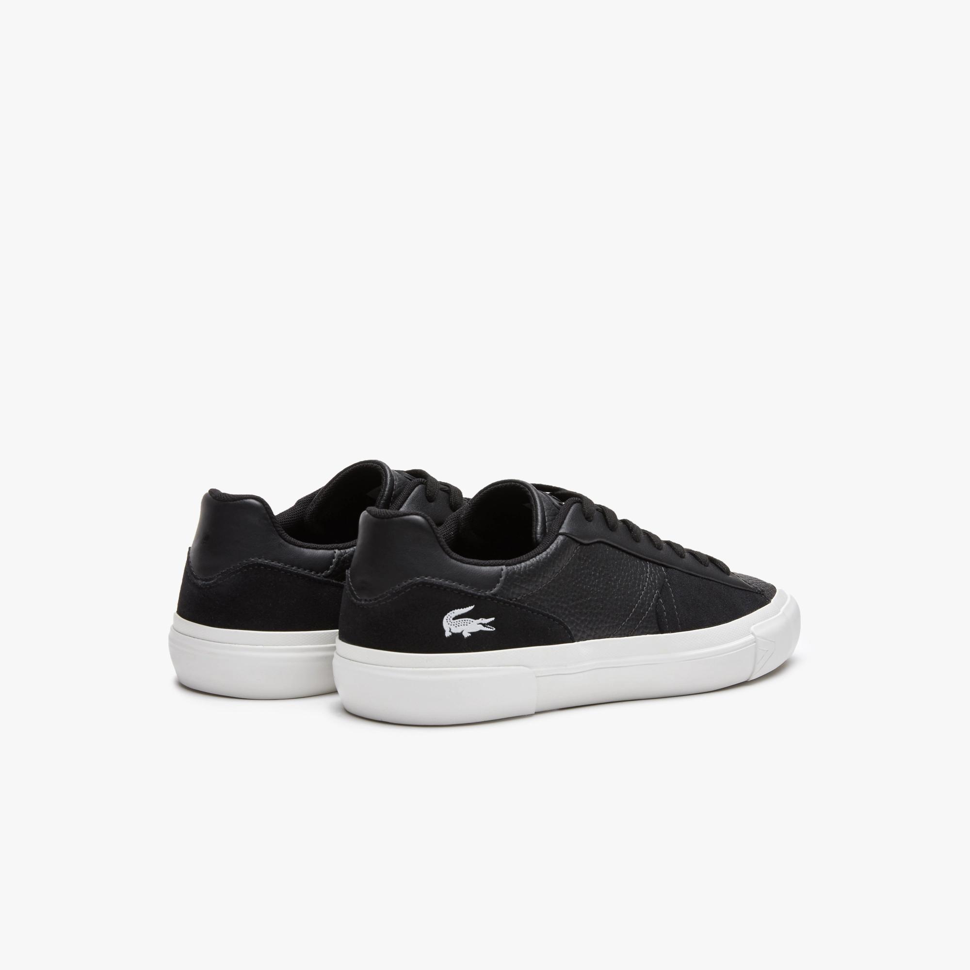 Giày Lacoste L006 Leather Sneakers Nam Đen Trắng