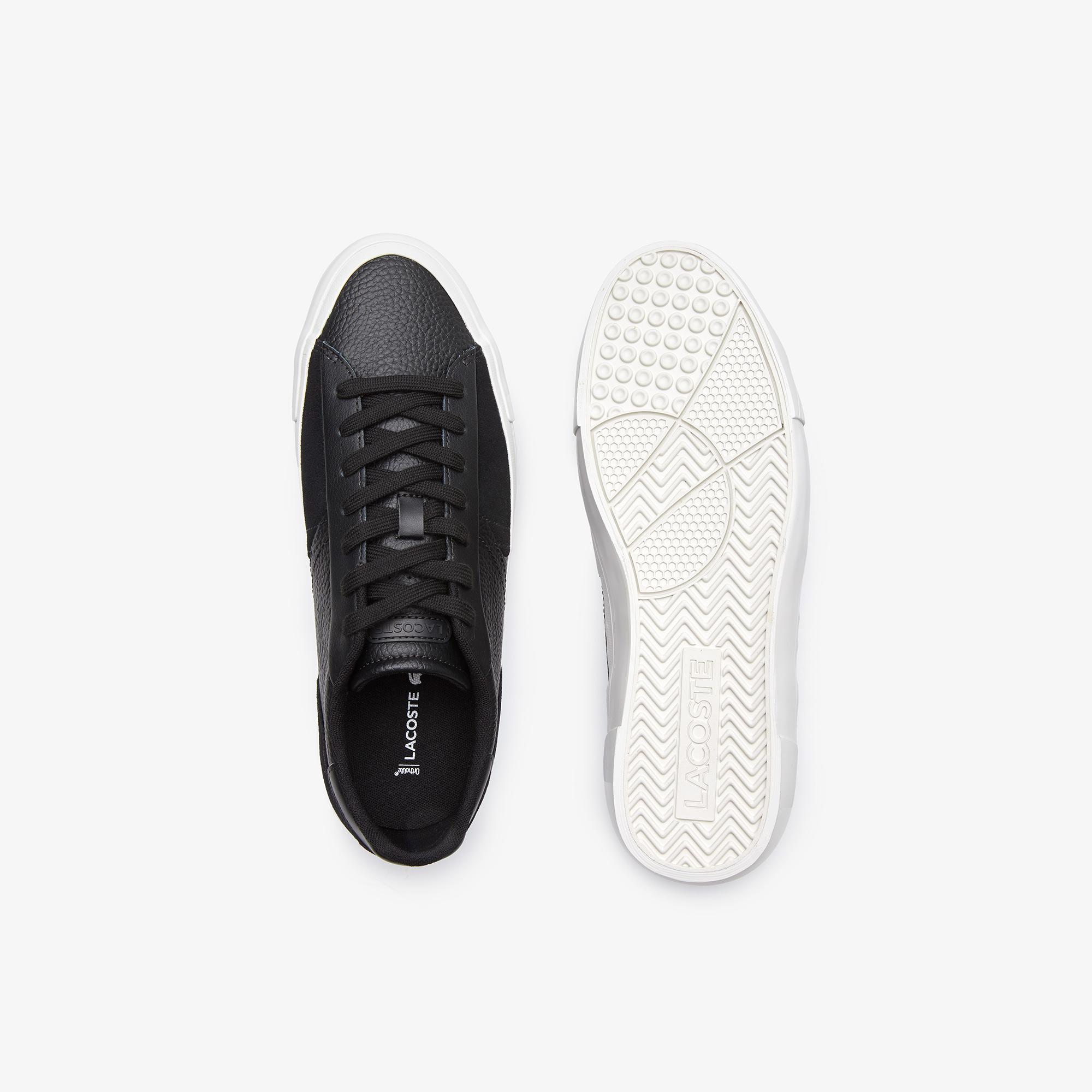 Giày Lacoste L006 Leather Sneakers Nam Đen Trắng