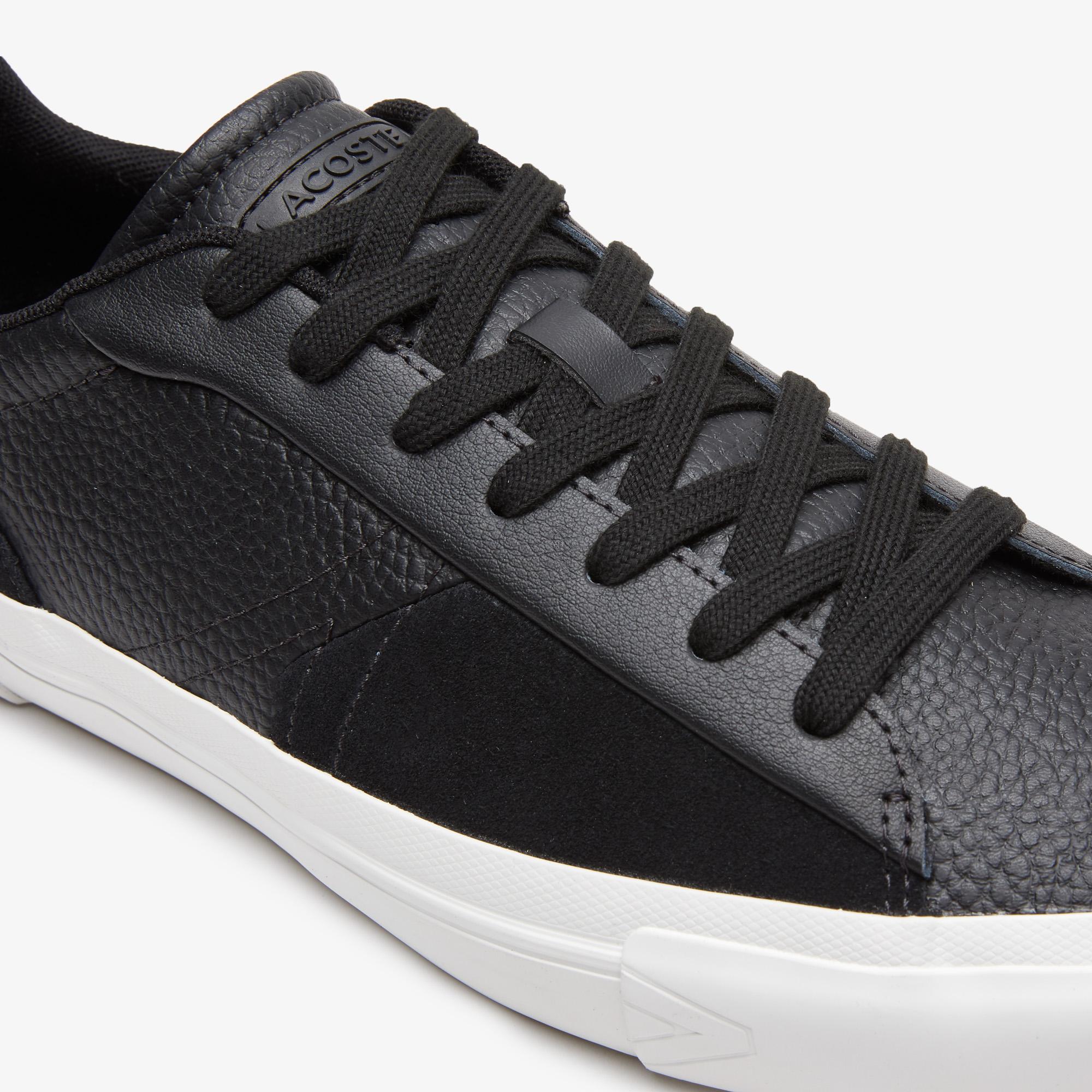 Giày Lacoste L006 Leather Sneakers Nam Đen Trắng